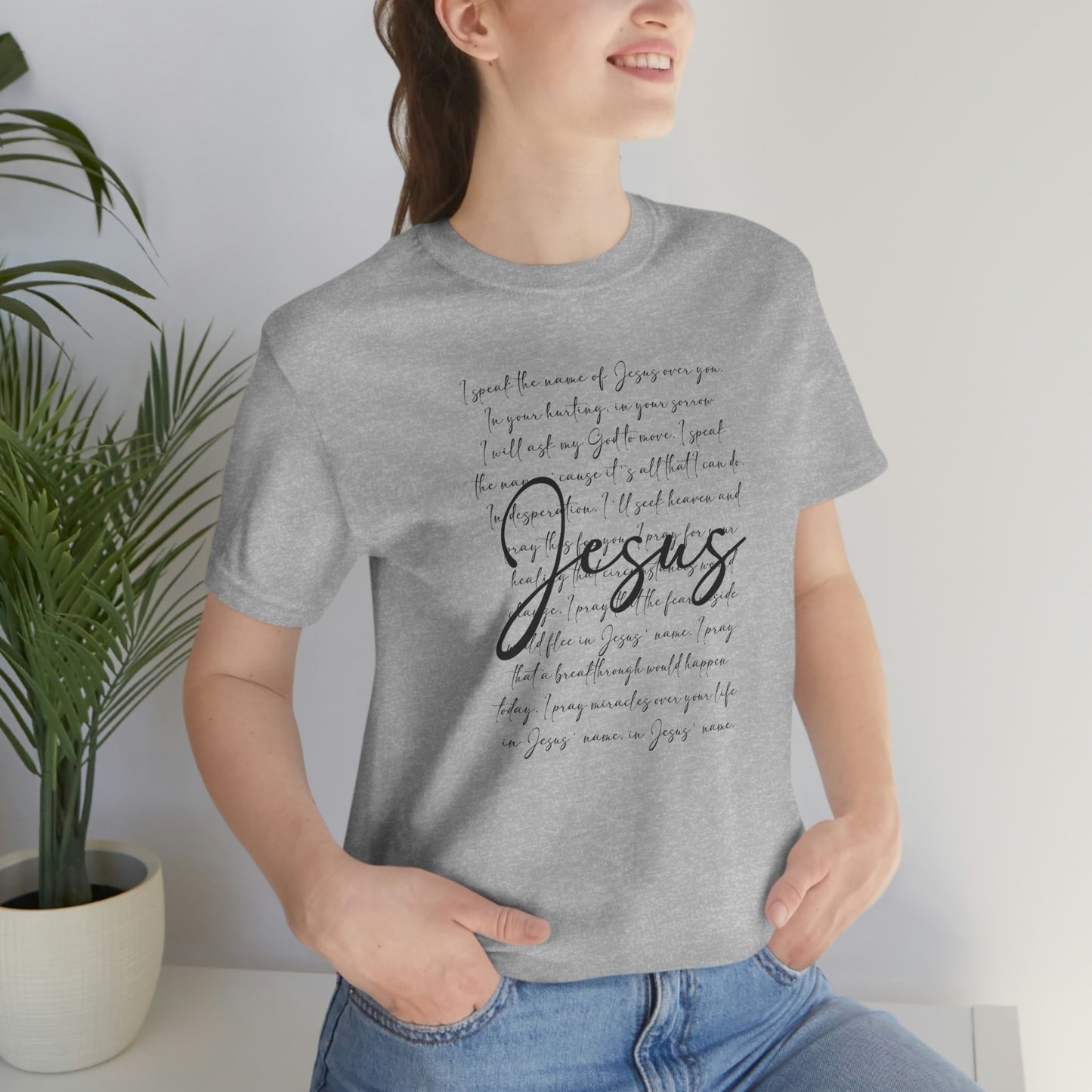 Speak The Word Of Jesus Print Jersey Short Sleeve Tee