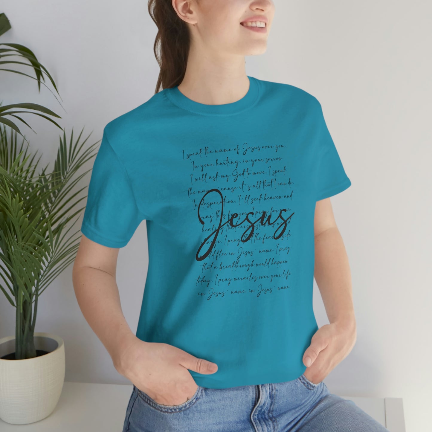 Speak The Word Of Jesus Print Jersey Short Sleeve Tee
