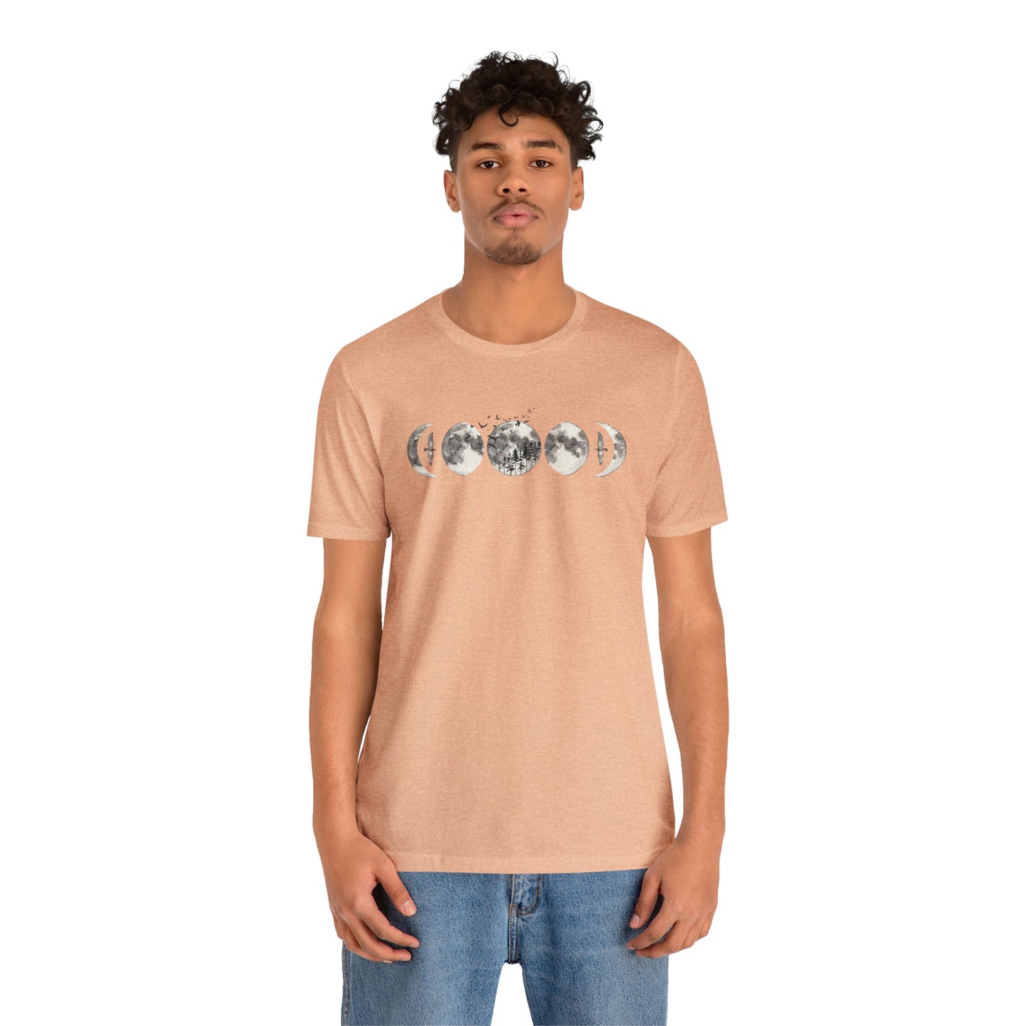 Moon Phases Print, Jersey Short Sleeve Tee