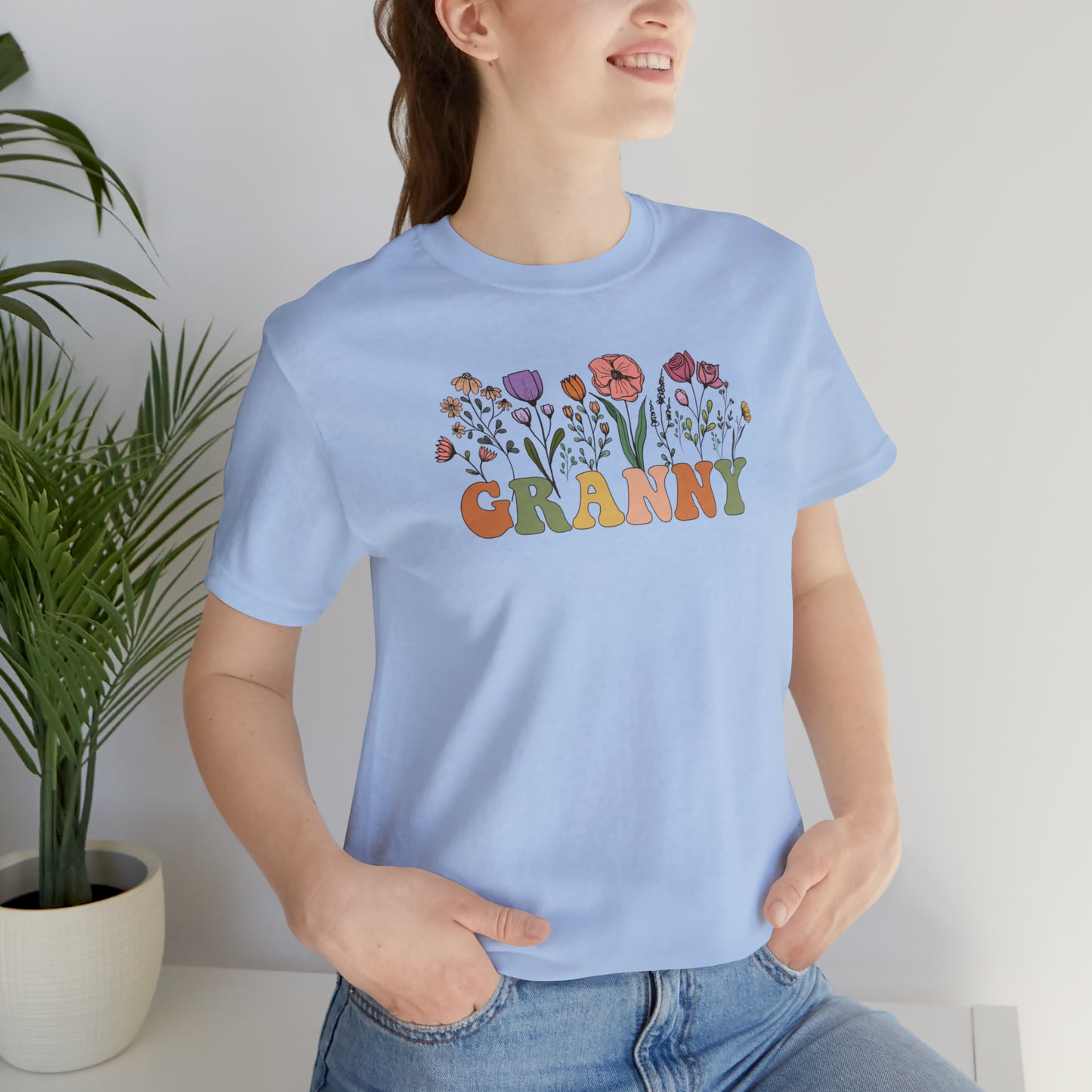 Granny Print Jersey Short Sleeve Tee