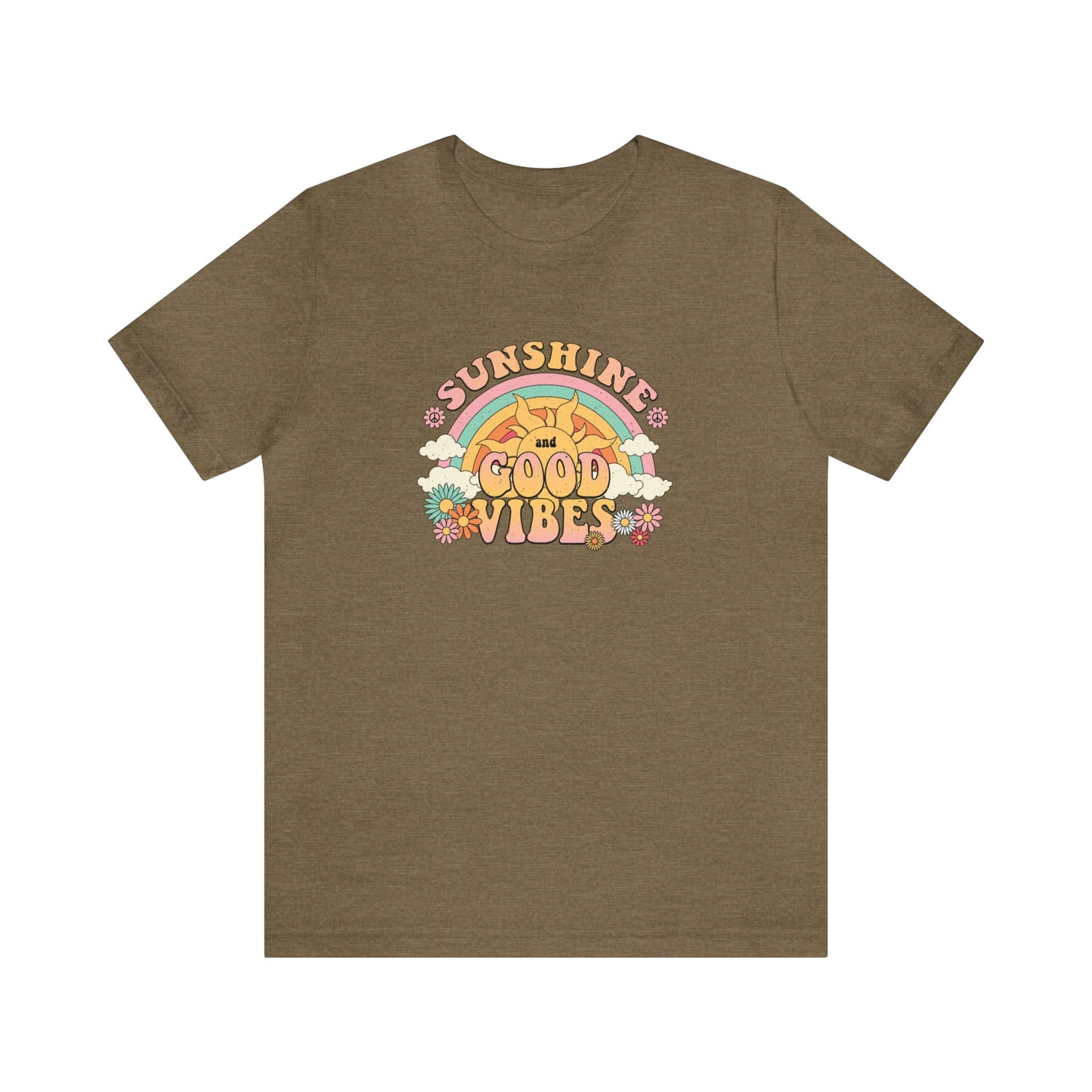 Sunshine and Good Vibe's Print, Jersey Short Sleeve Tee