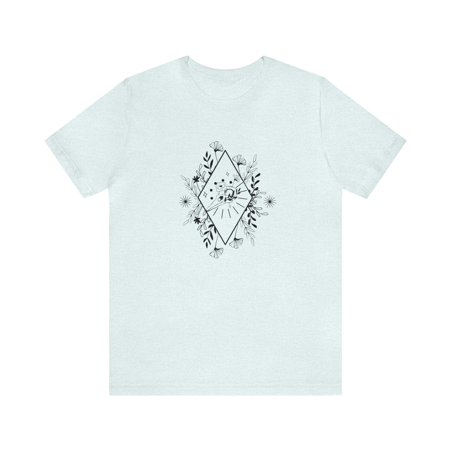 Bird Skull Print Jersey Short Sleeve Tee
