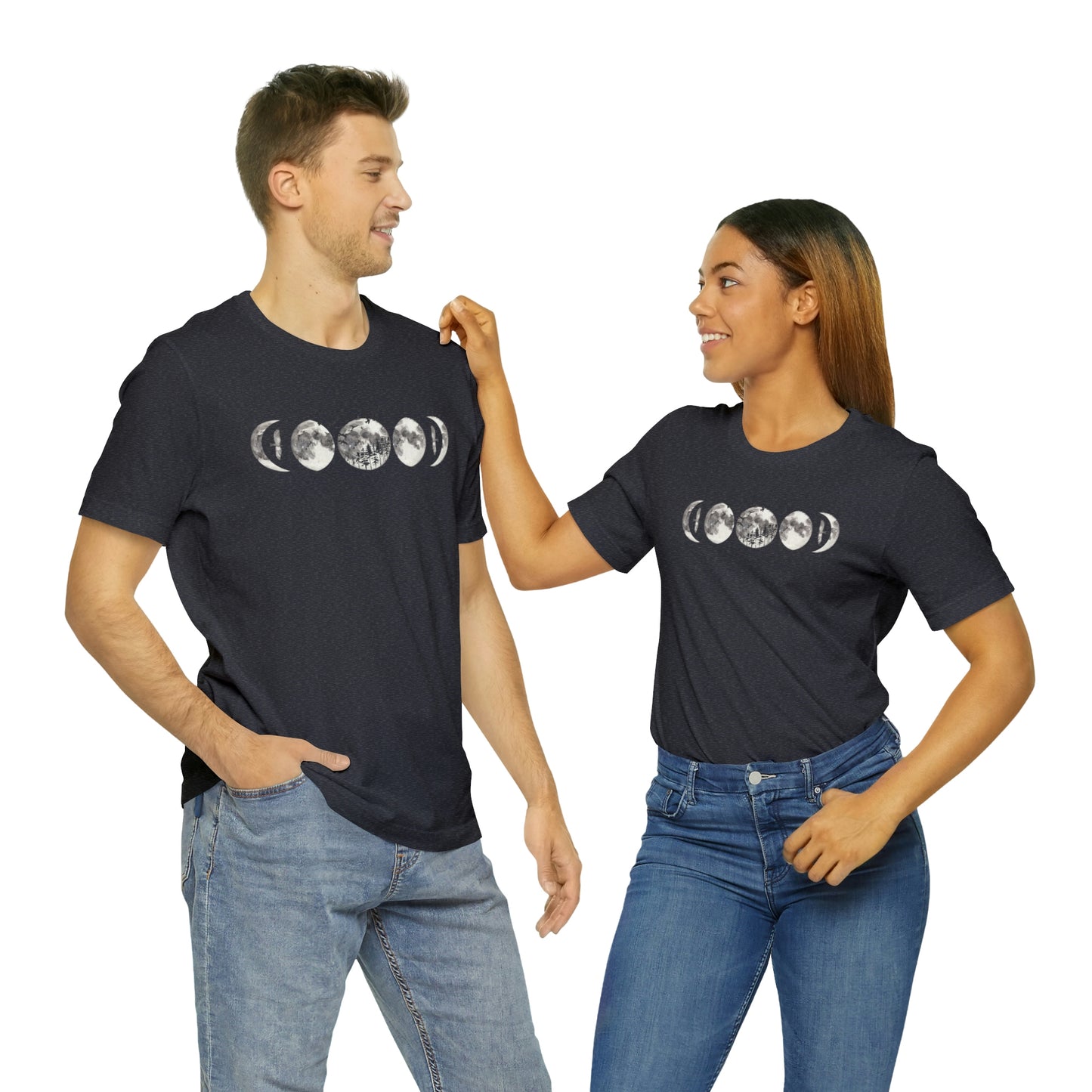 Moon Phases Print, Jersey Short Sleeve Tee