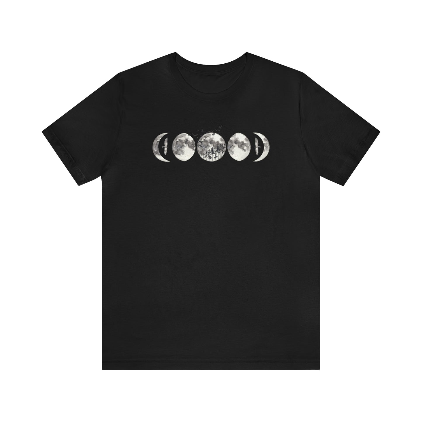 Moon Phases Print, Jersey Short Sleeve Tee