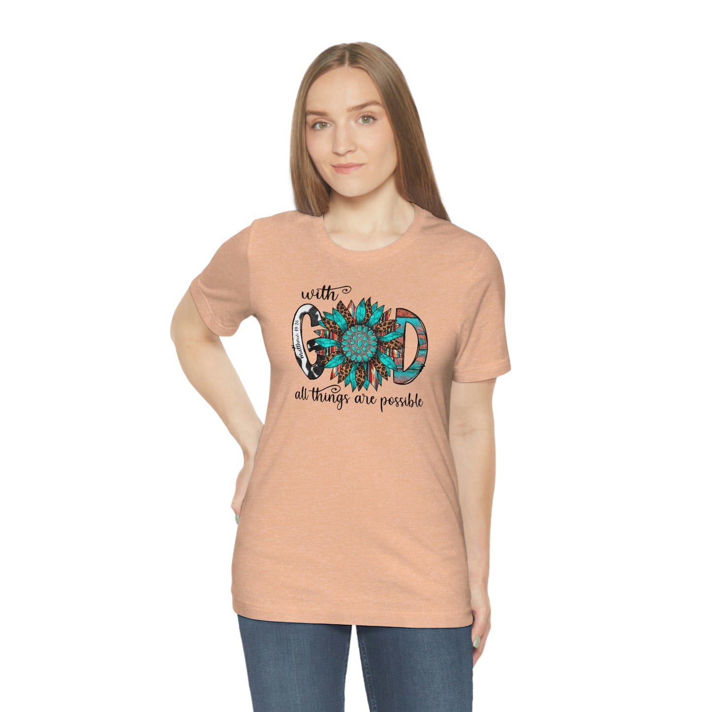 With God All Things Are Possible Unisex Jersey Short Sleeve Tee