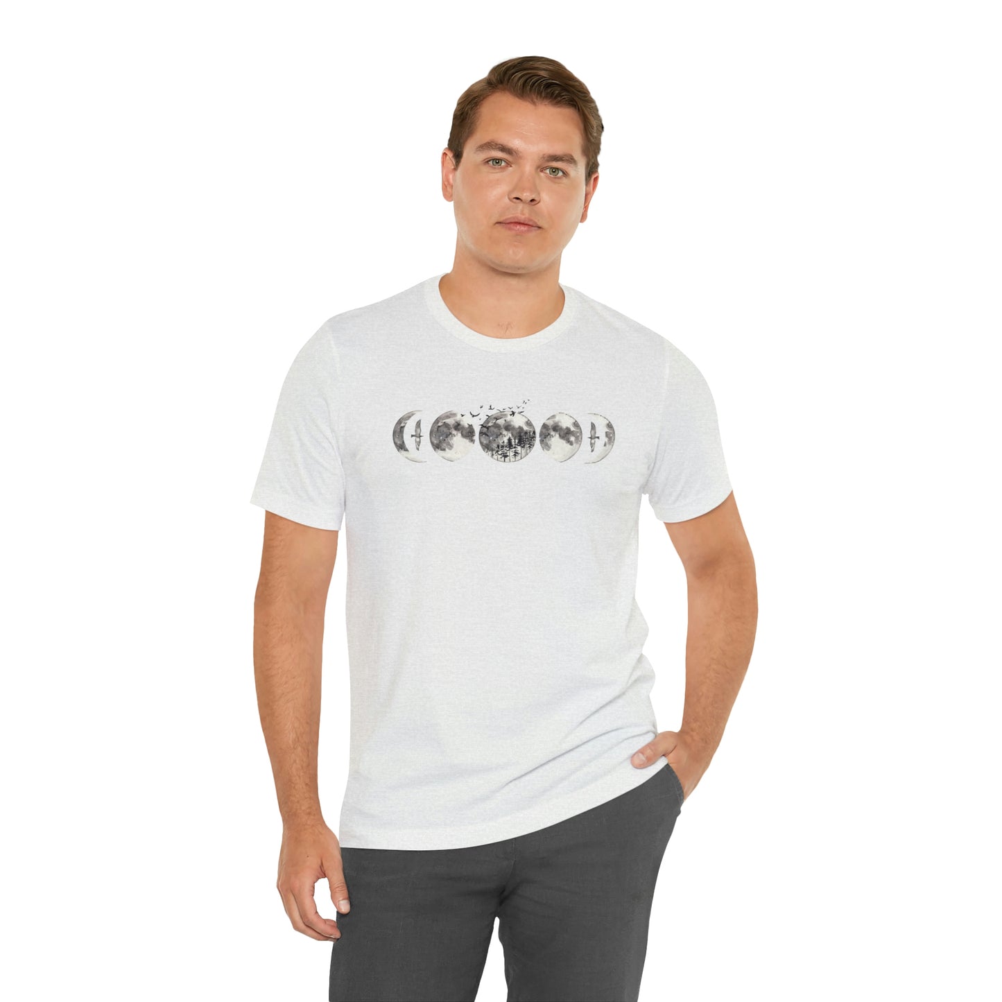 Moon Phases Print, Jersey Short Sleeve Tee