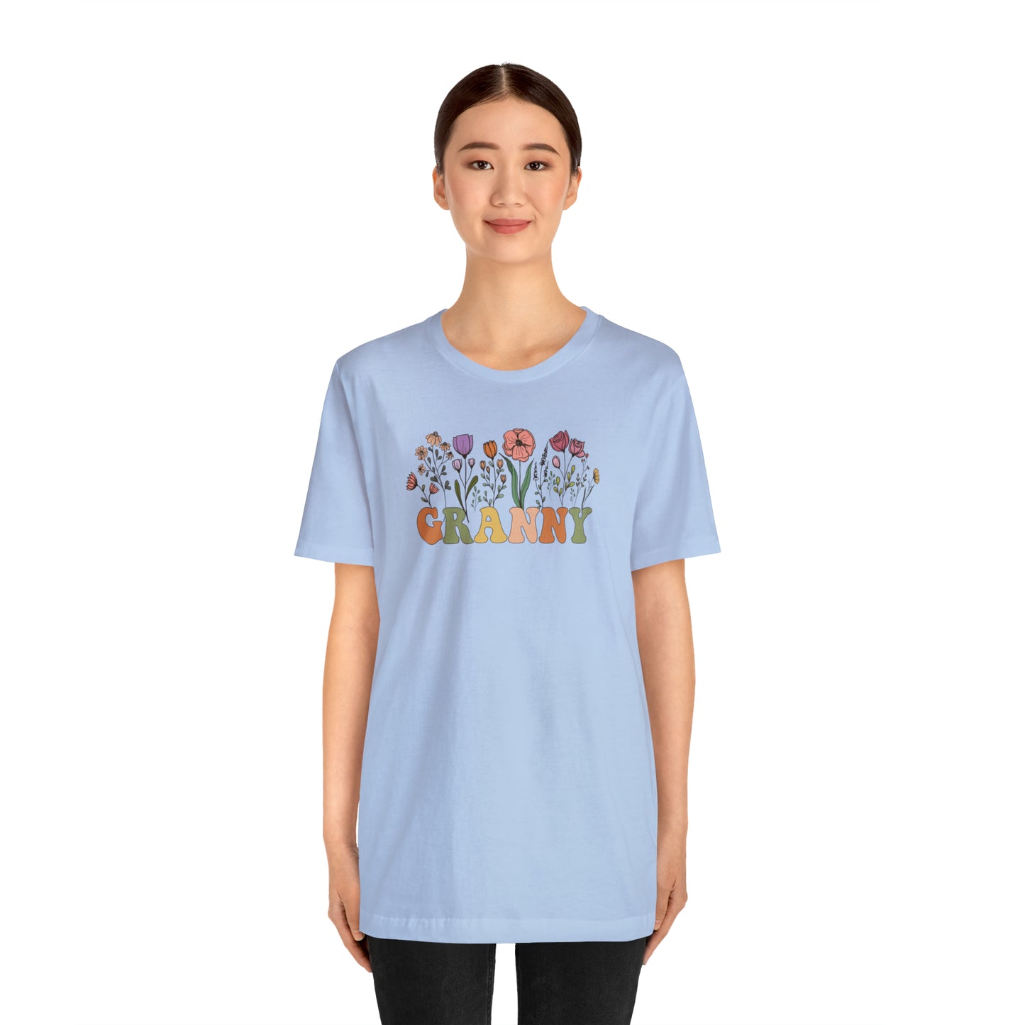 Granny Print Jersey Short Sleeve Tee