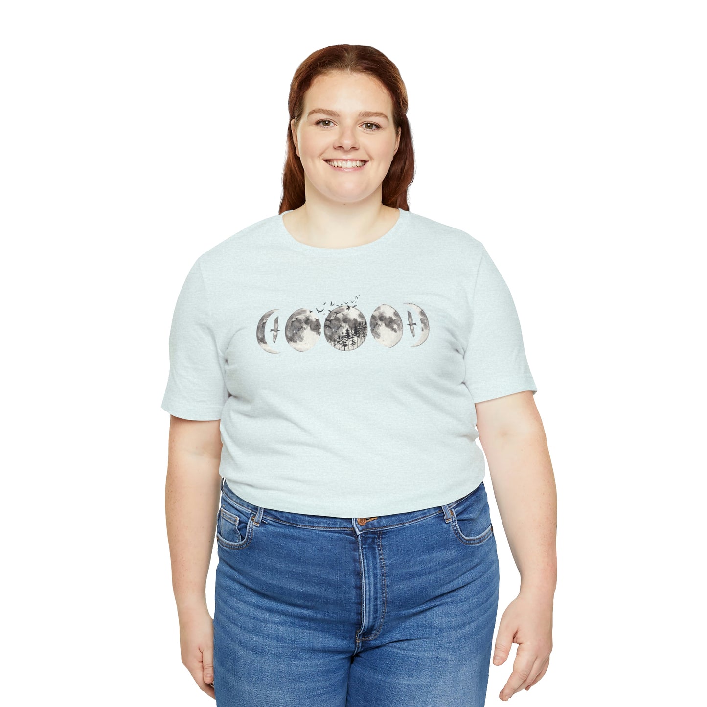 Moon Phases Print, Jersey Short Sleeve Tee