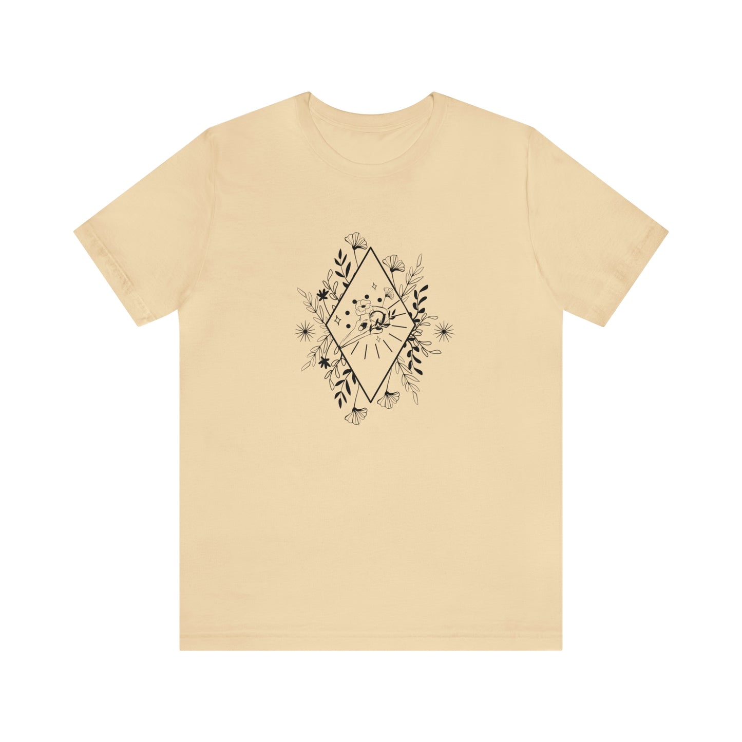 Bird Skull Print Jersey Short Sleeve Tee
