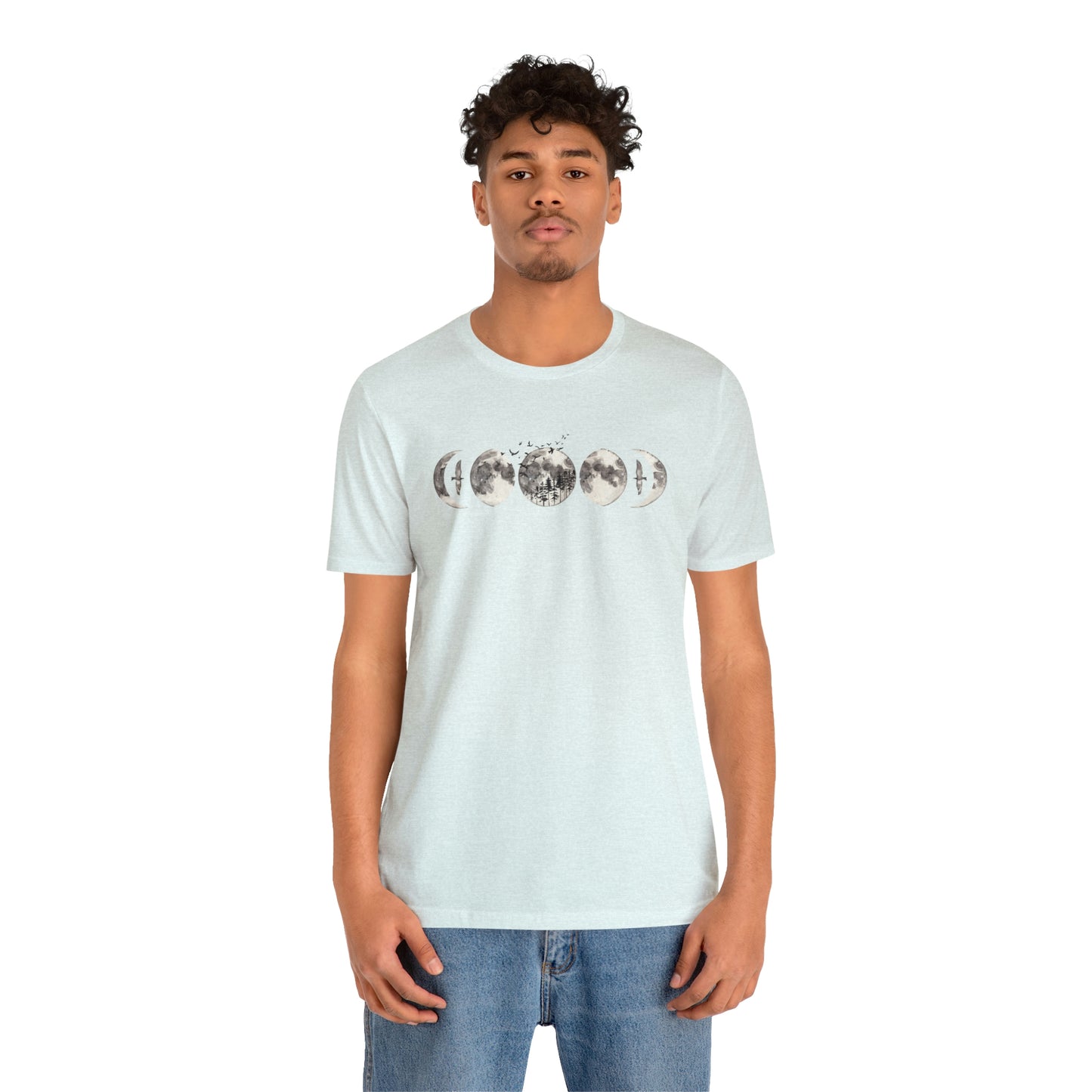 Moon Phases Print, Jersey Short Sleeve Tee