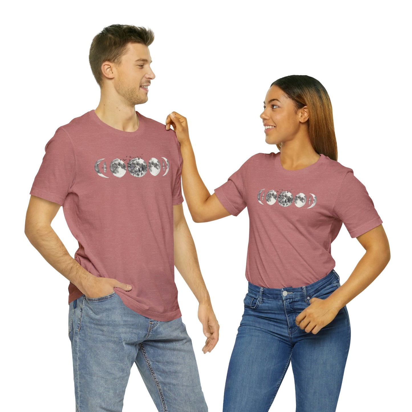 Moon Phases Print, Jersey Short Sleeve Tee