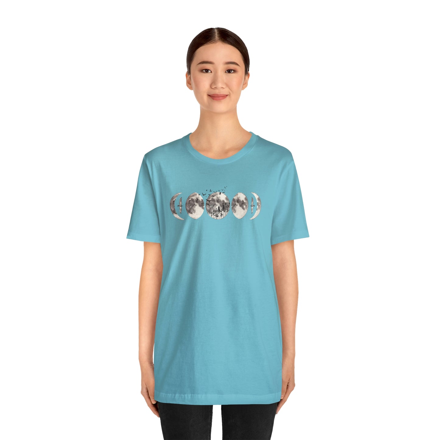 Moon Phases Print, Jersey Short Sleeve Tee