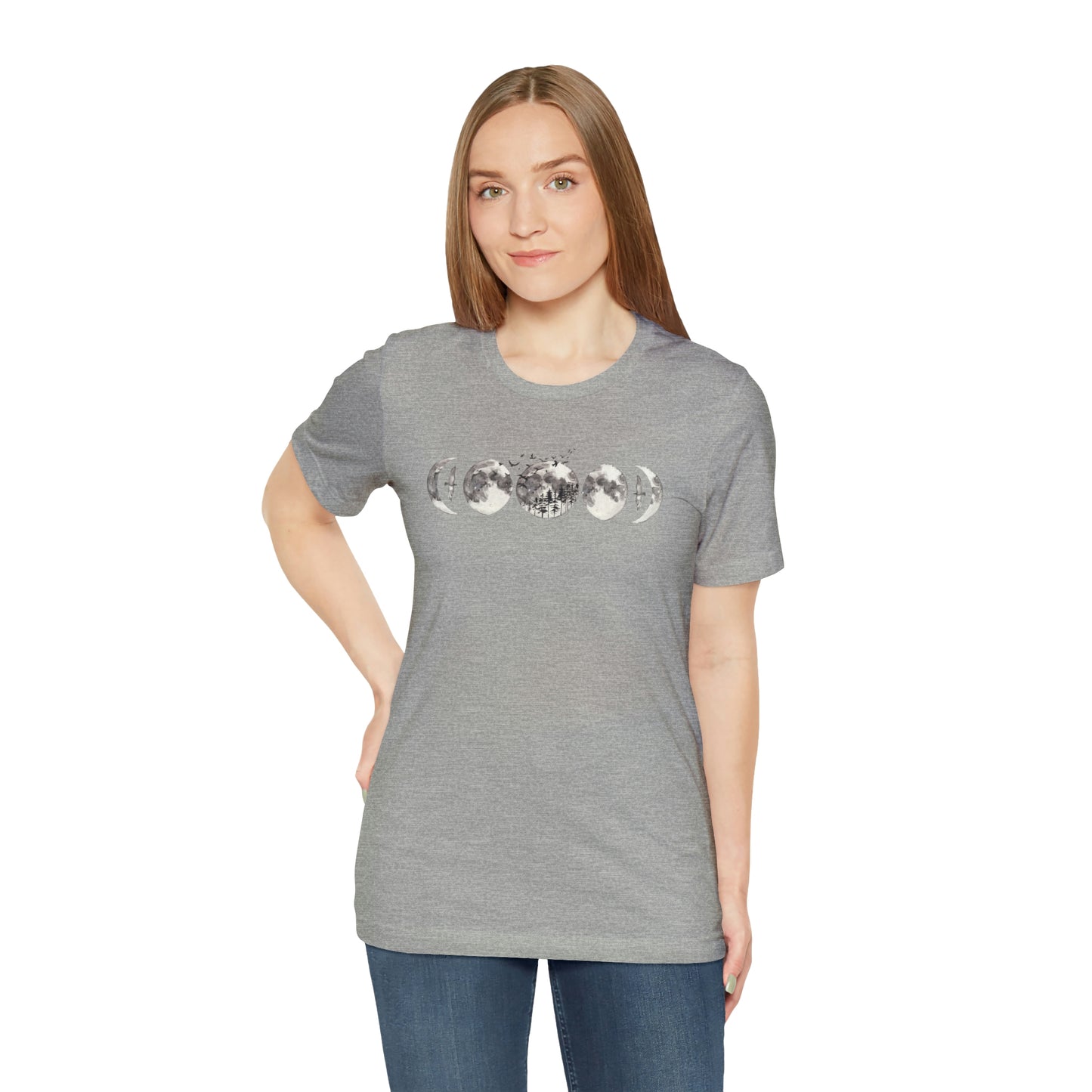 Moon Phases Print, Jersey Short Sleeve Tee