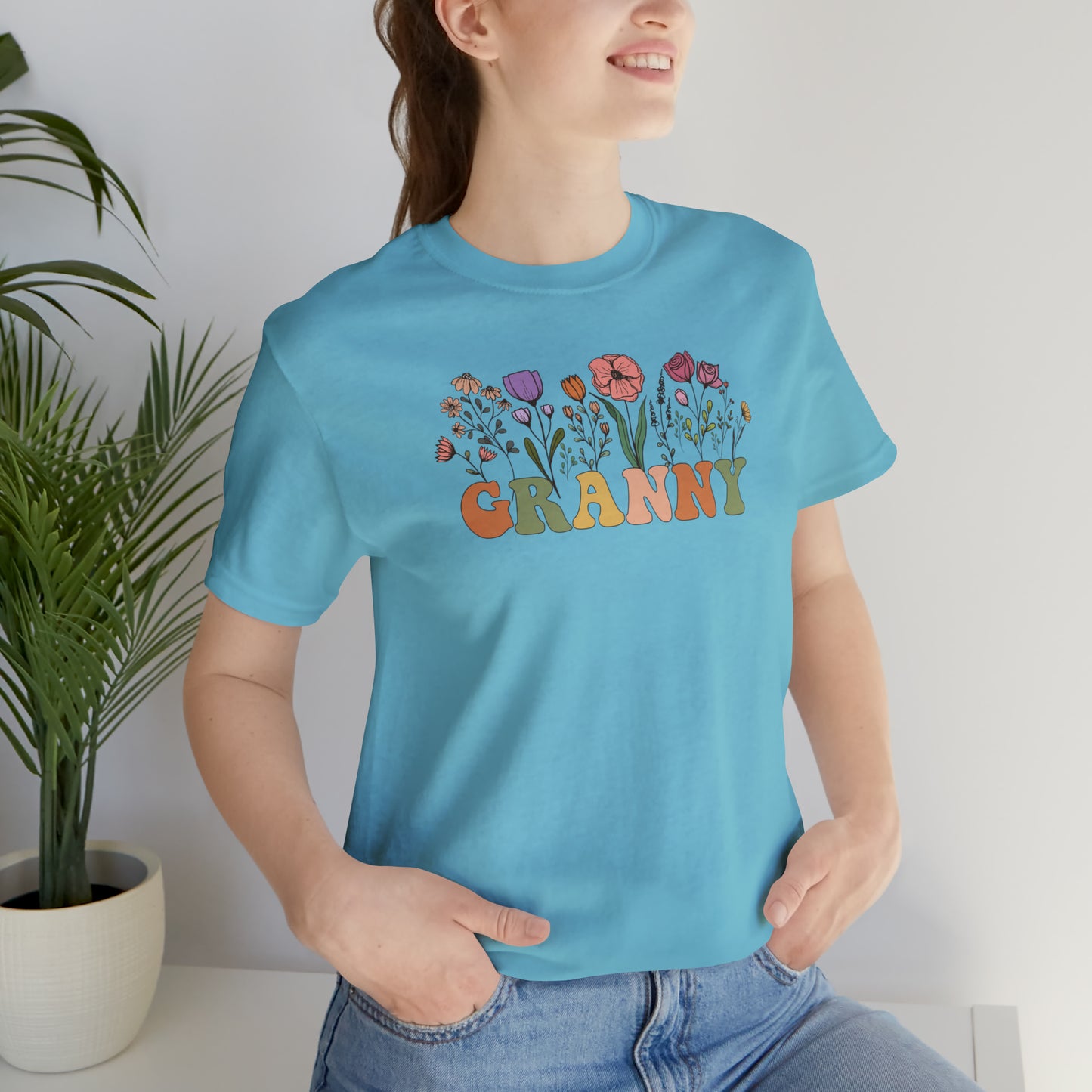 Granny Print Jersey Short Sleeve Tee