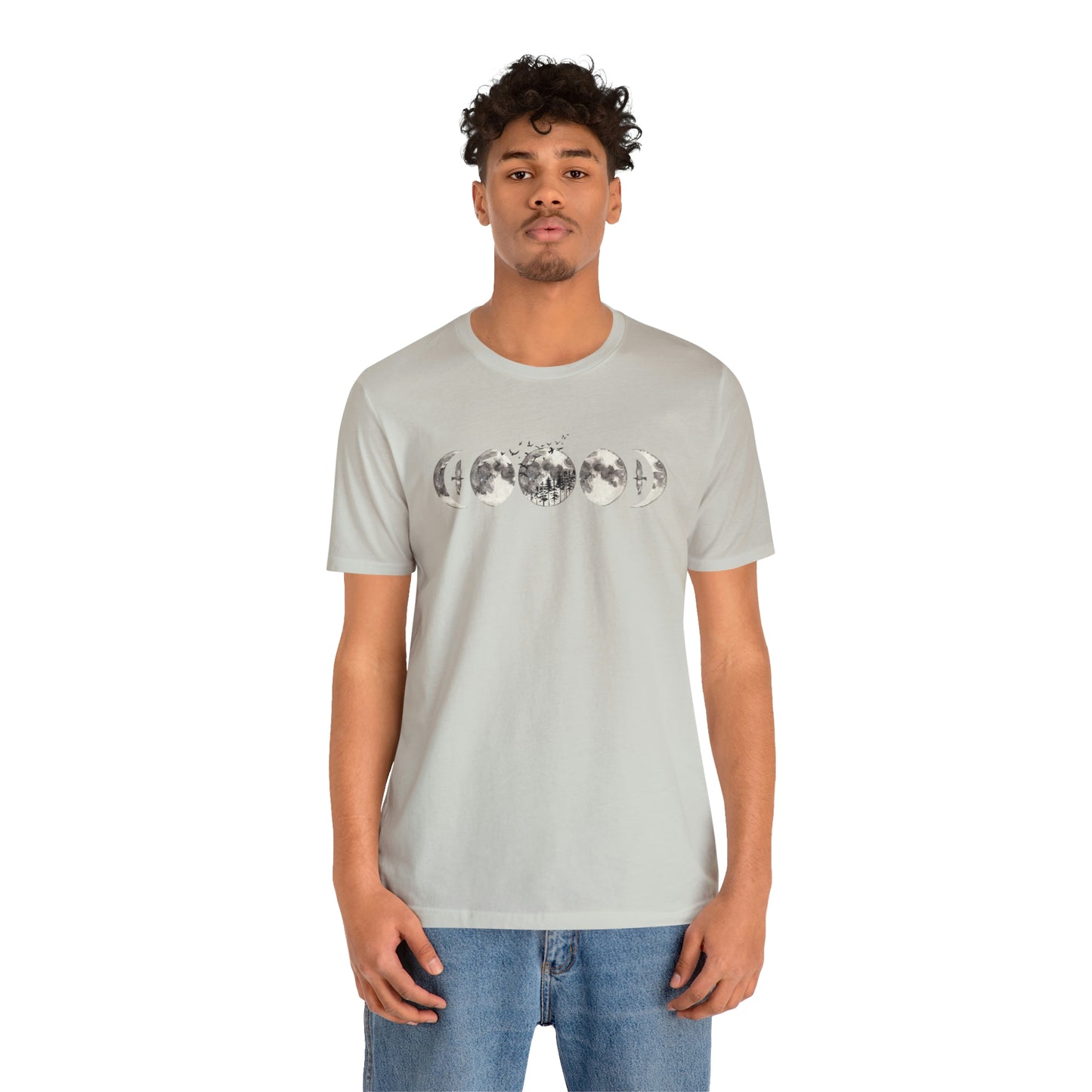 Moon Phases Print, Jersey Short Sleeve Tee