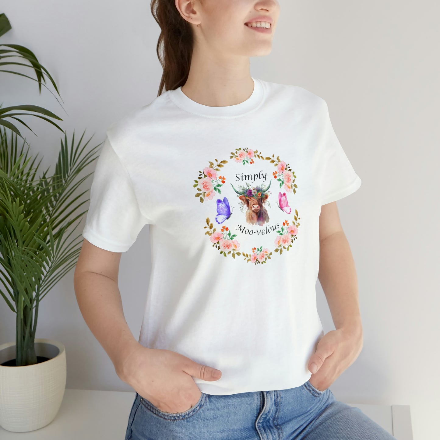 Simply Moo-velous Print Jersey Short Sleeve Tee