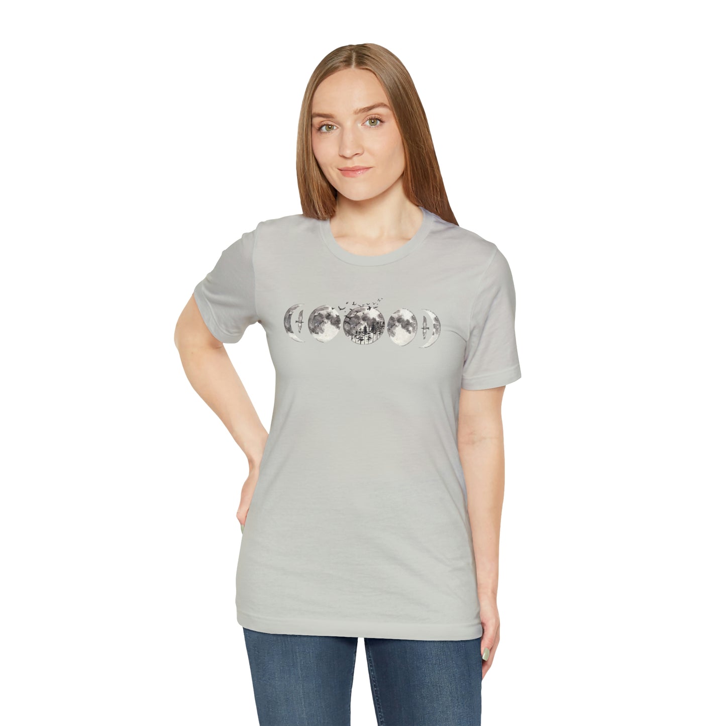 Moon Phases Print, Jersey Short Sleeve Tee