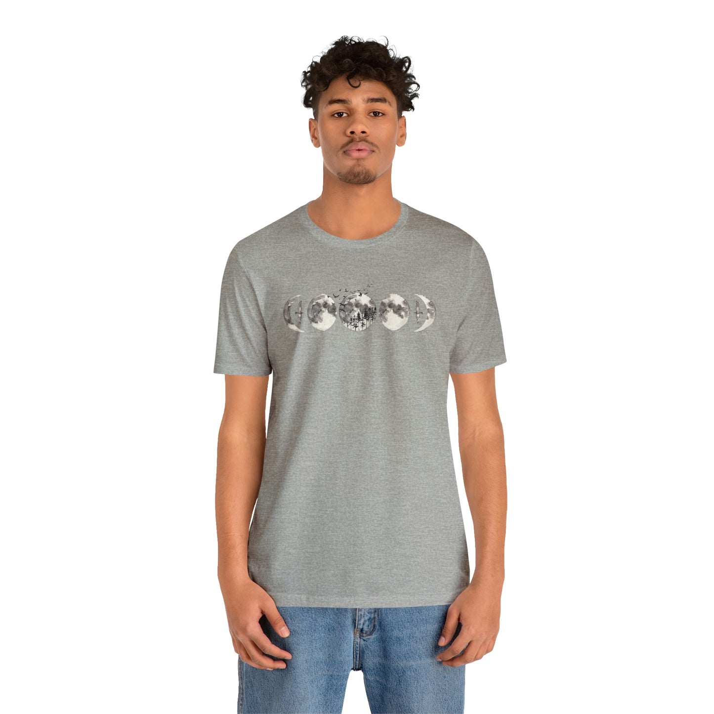 Moon Phases Print, Jersey Short Sleeve Tee