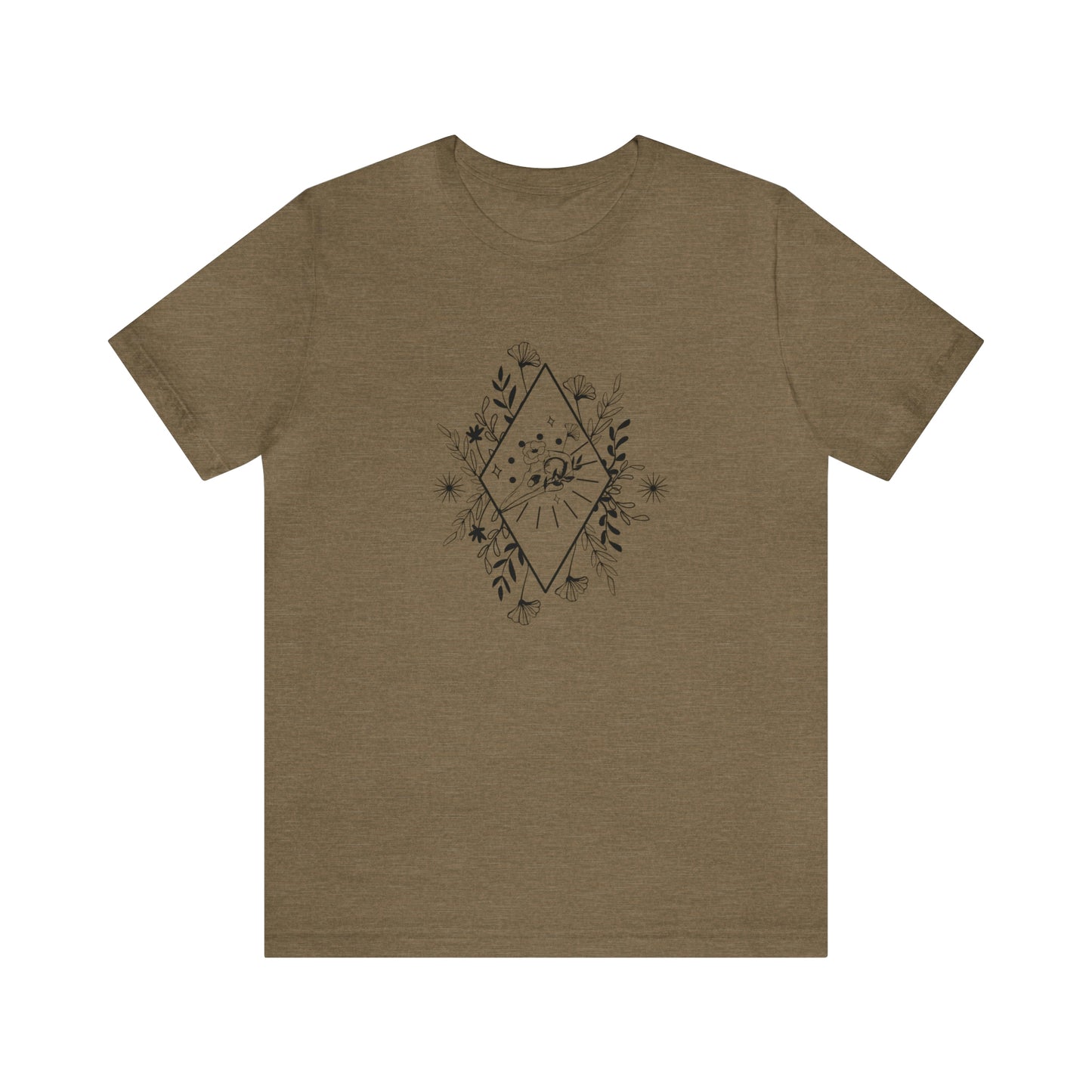 Bird Skull Print Jersey Short Sleeve Tee
