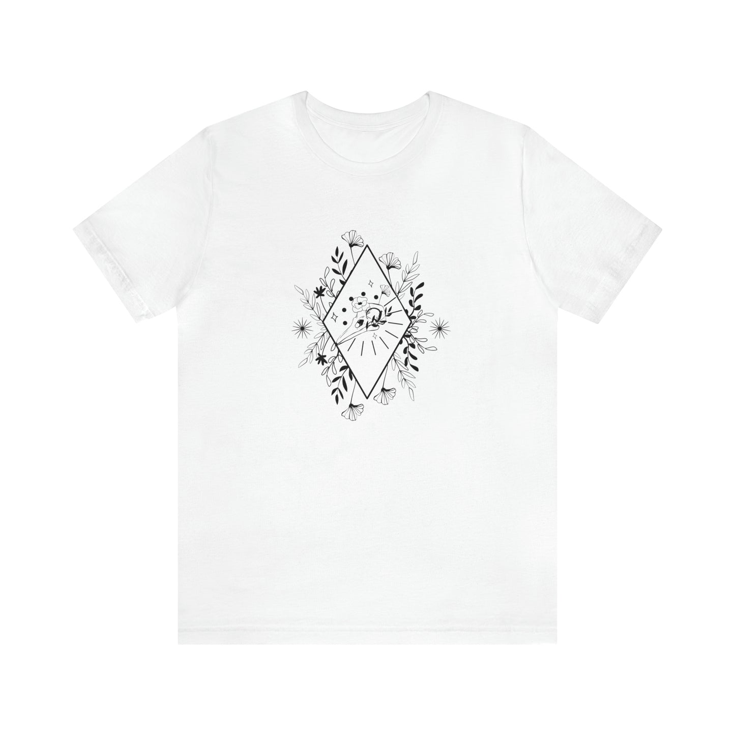 Bird Skull Print Jersey Short Sleeve Tee
