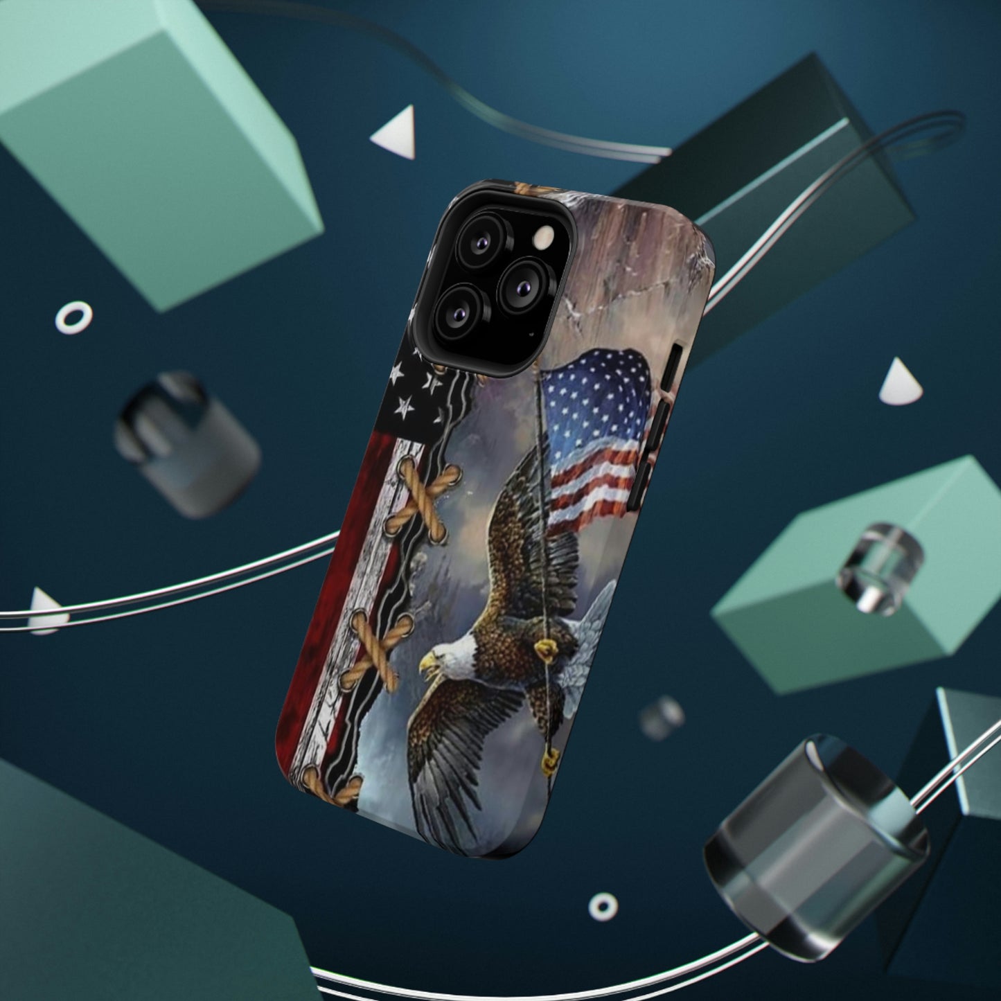 American Flag Eagle Print Impact-Resistant Cases