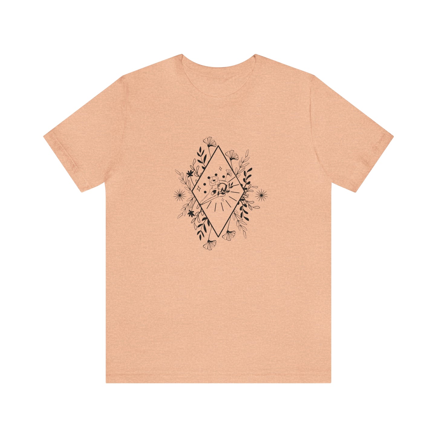 Bird Skull Print Jersey Short Sleeve Tee