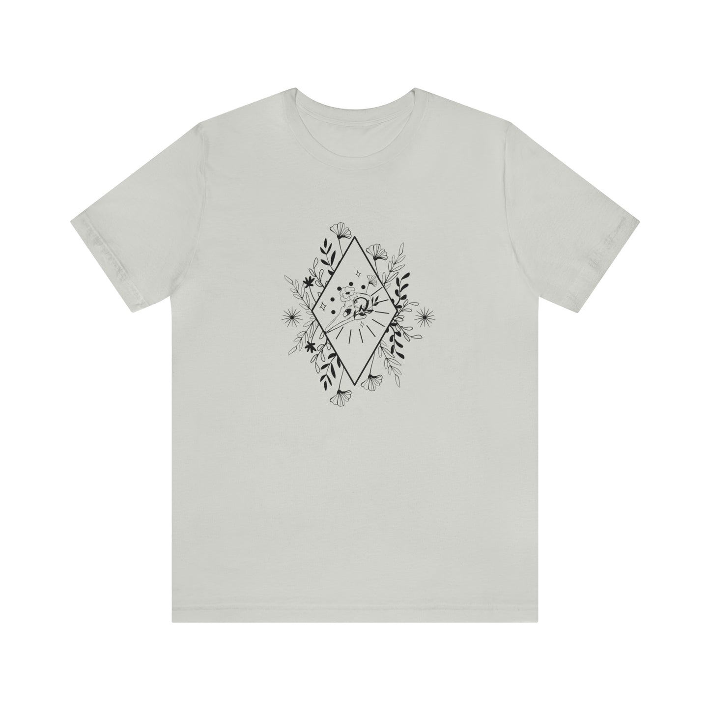 Bird Skull Print Jersey Short Sleeve Tee