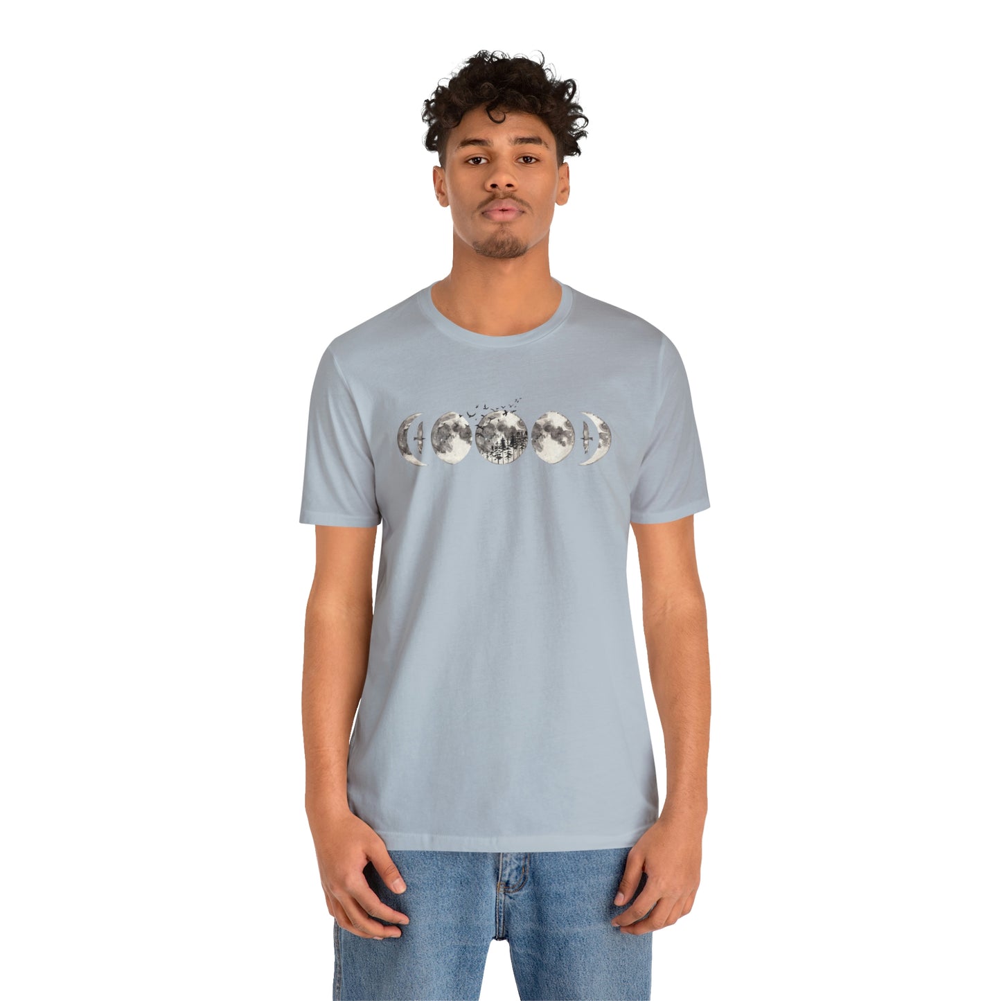 Moon Phases Print, Jersey Short Sleeve Tee