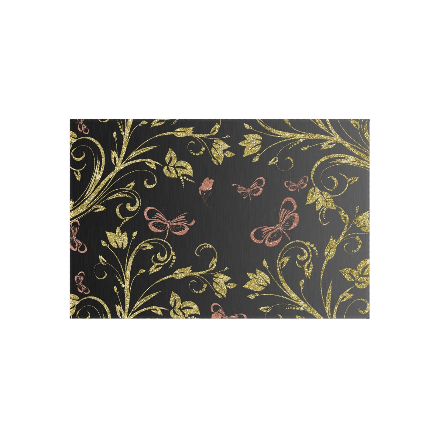 Butterfly Print Outdoor Rug