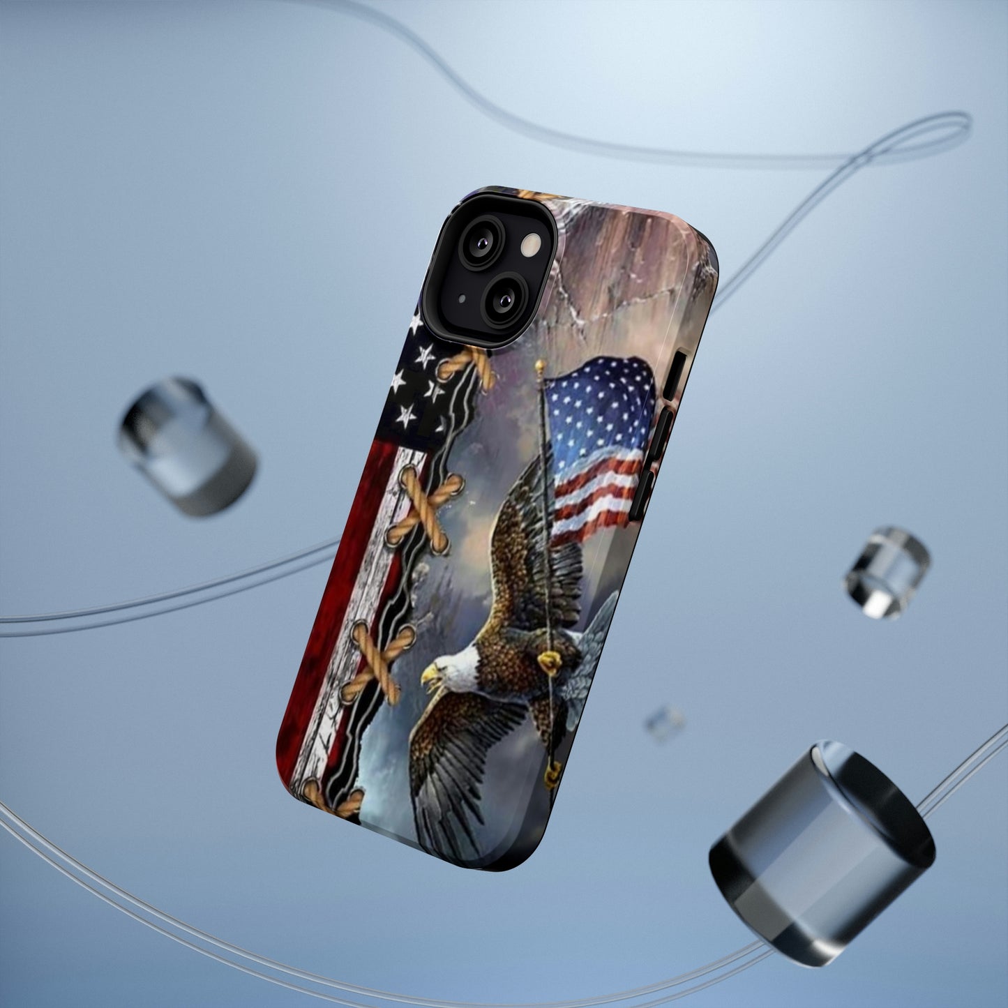 American Flag Eagle Print Impact-Resistant Cases
