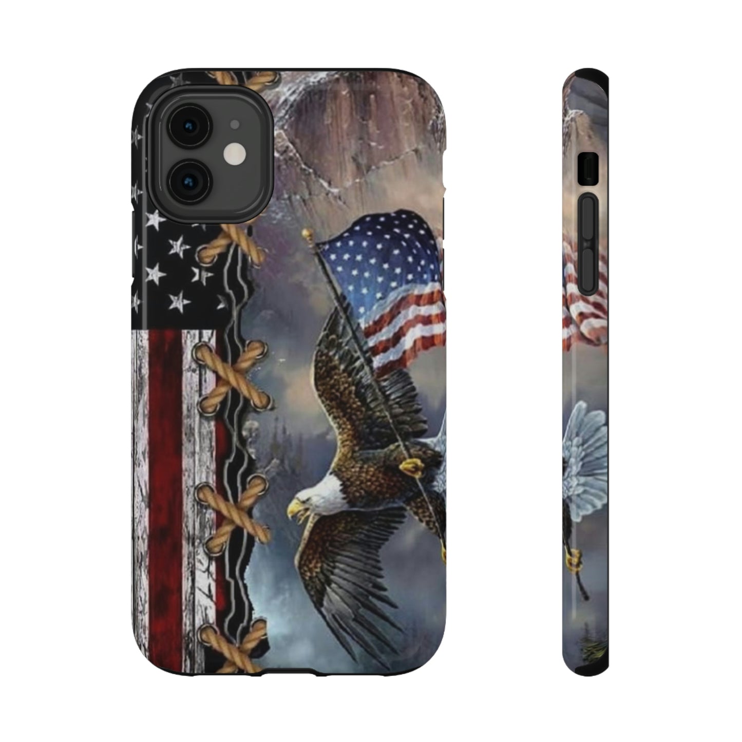 American Flag Eagle Print Impact-Resistant Cases