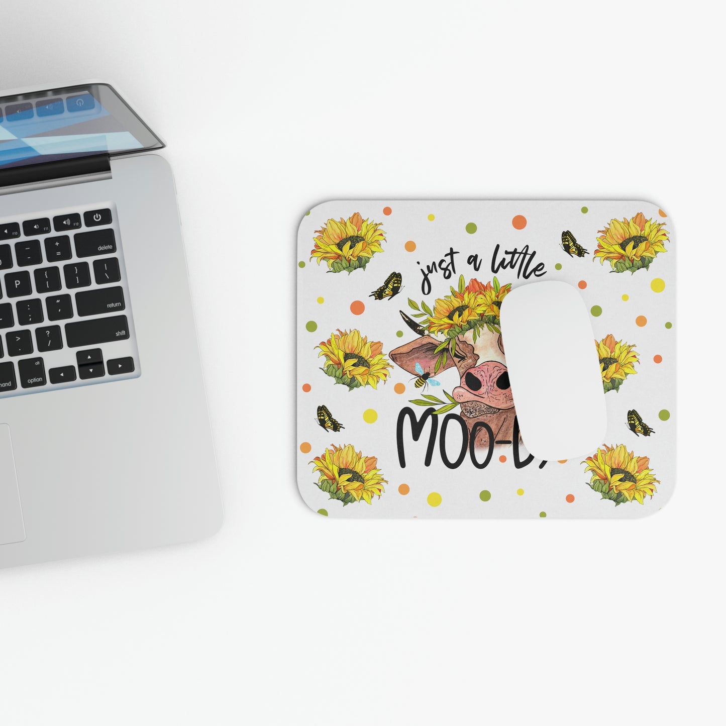 Just A Little Moo-dy Mouse Pad (Rectangle)