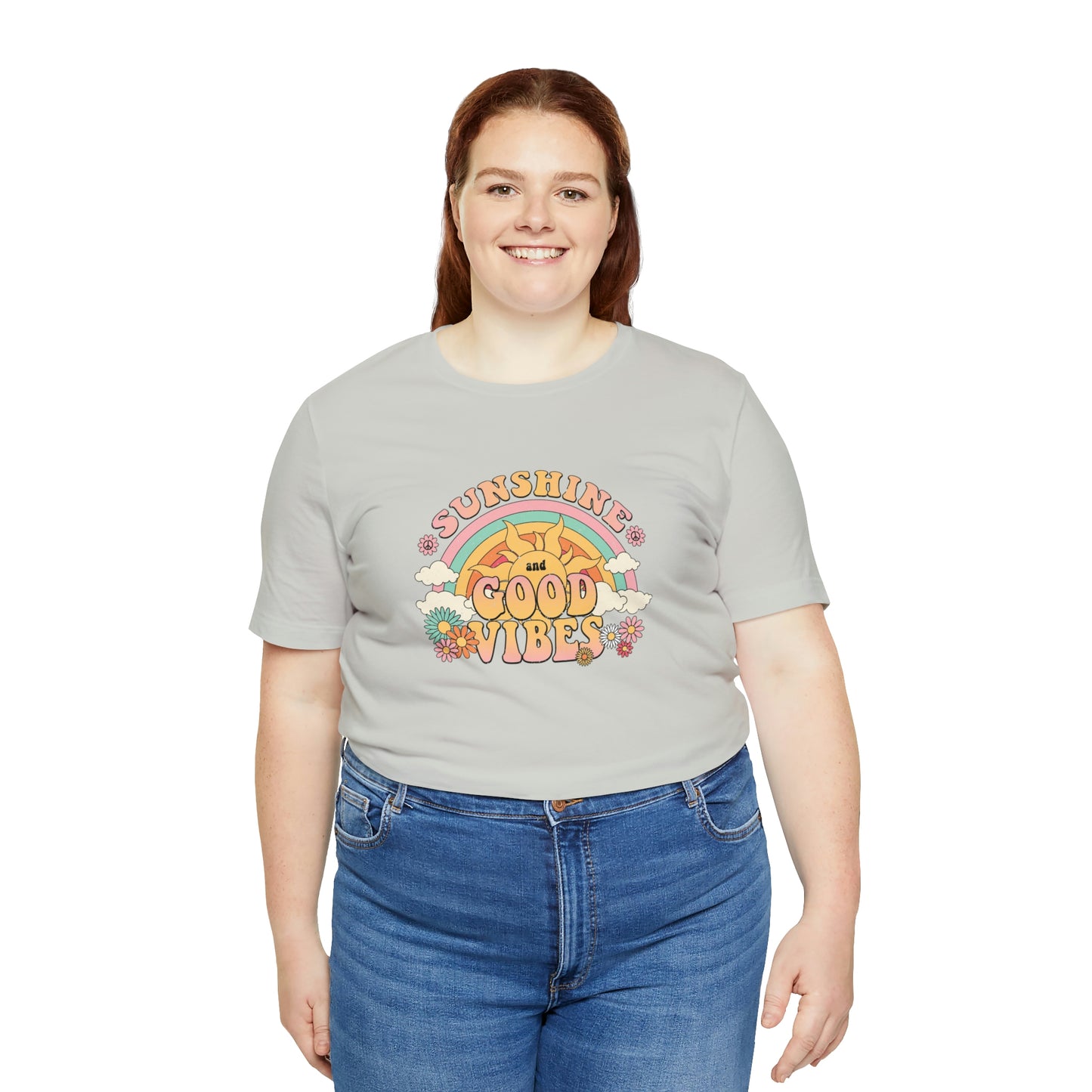 Sunshine and Good Vibe's Print, Jersey Short Sleeve Tee