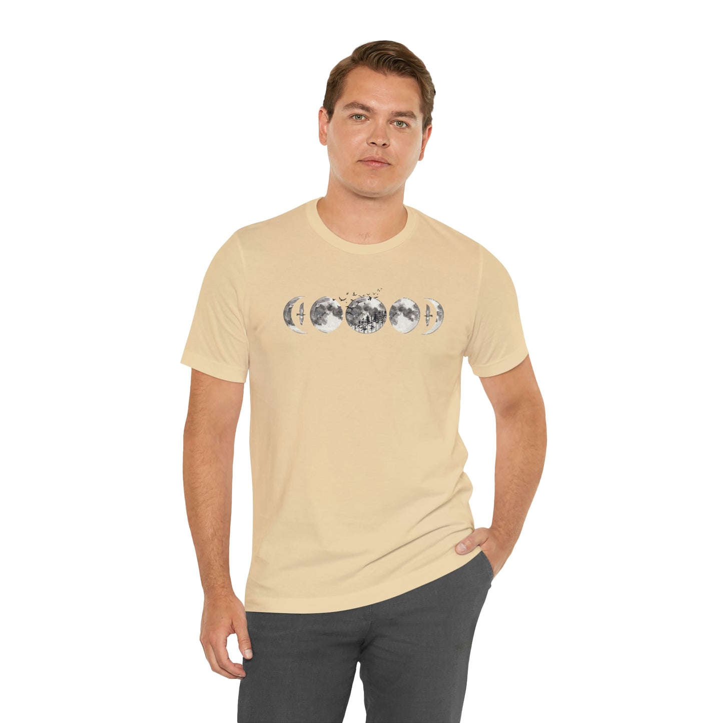 Moon Phases Print, Jersey Short Sleeve Tee