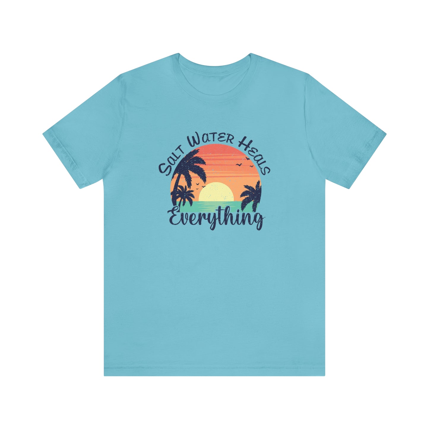 Saltwater Heals Everything Print Jersey Short Sleeve Tee