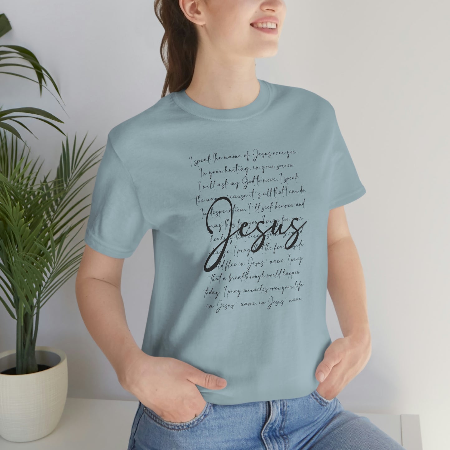 Speak The Word Of Jesus Print Jersey Short Sleeve Tee