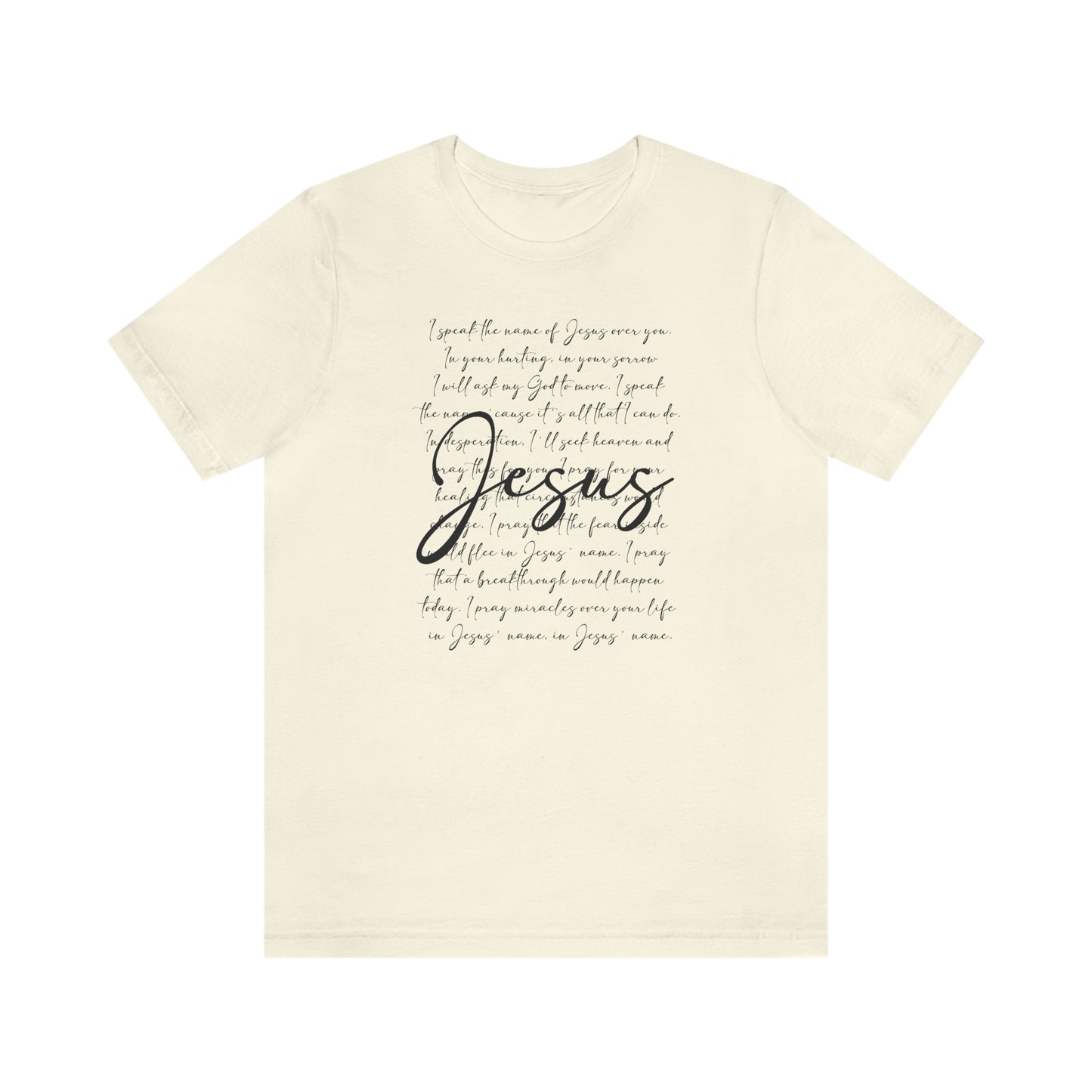 Speak The Word Of Jesus Print Jersey Short Sleeve Tee
