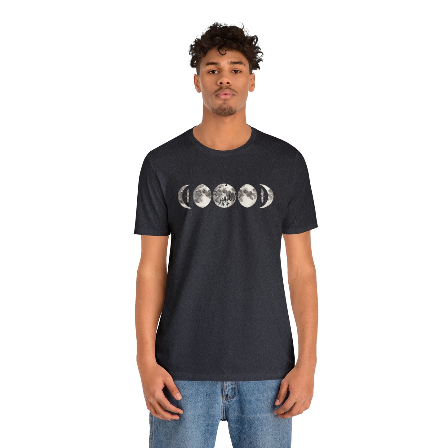 Moon Phases Print, Jersey Short Sleeve Tee