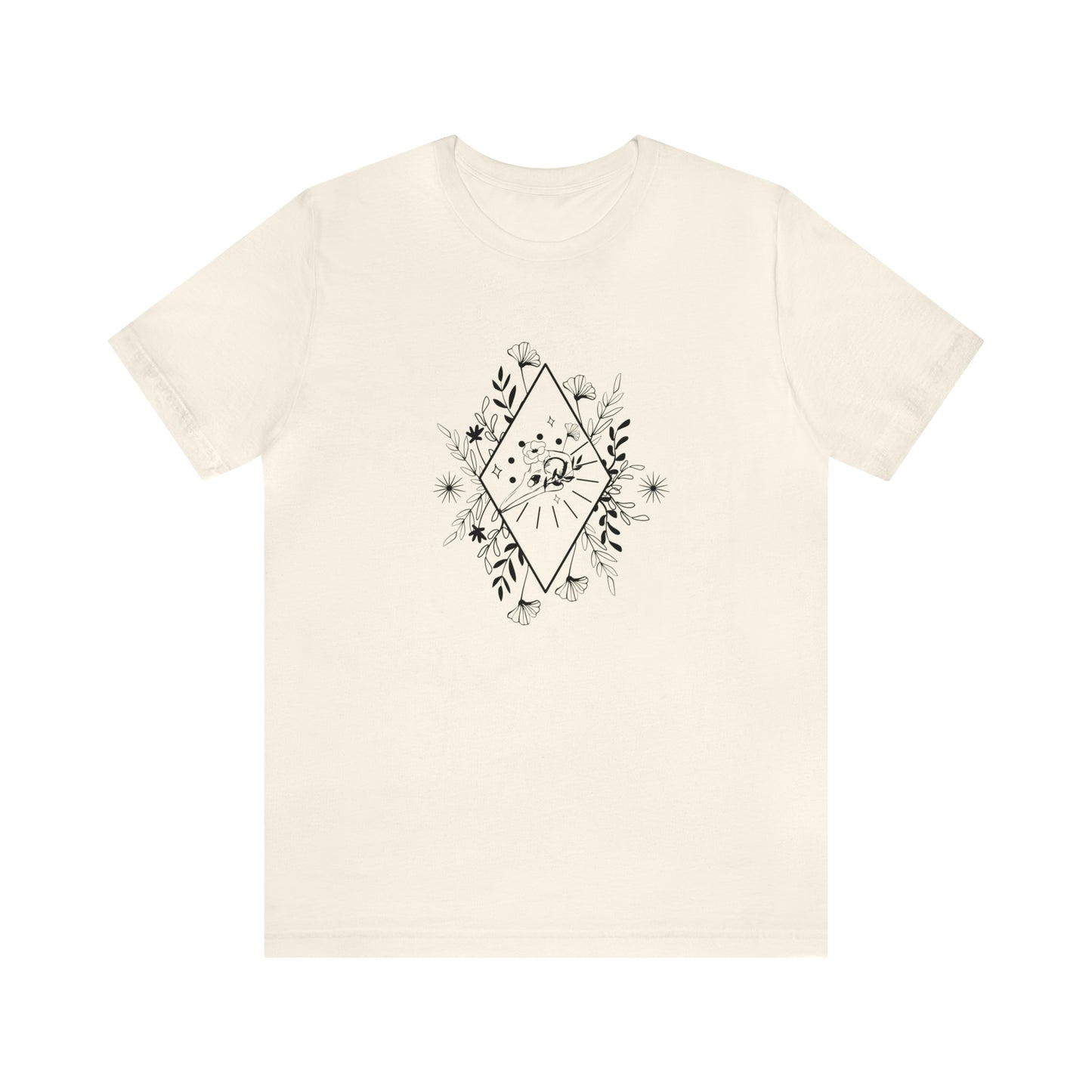 Bird Skull Print Jersey Short Sleeve Tee