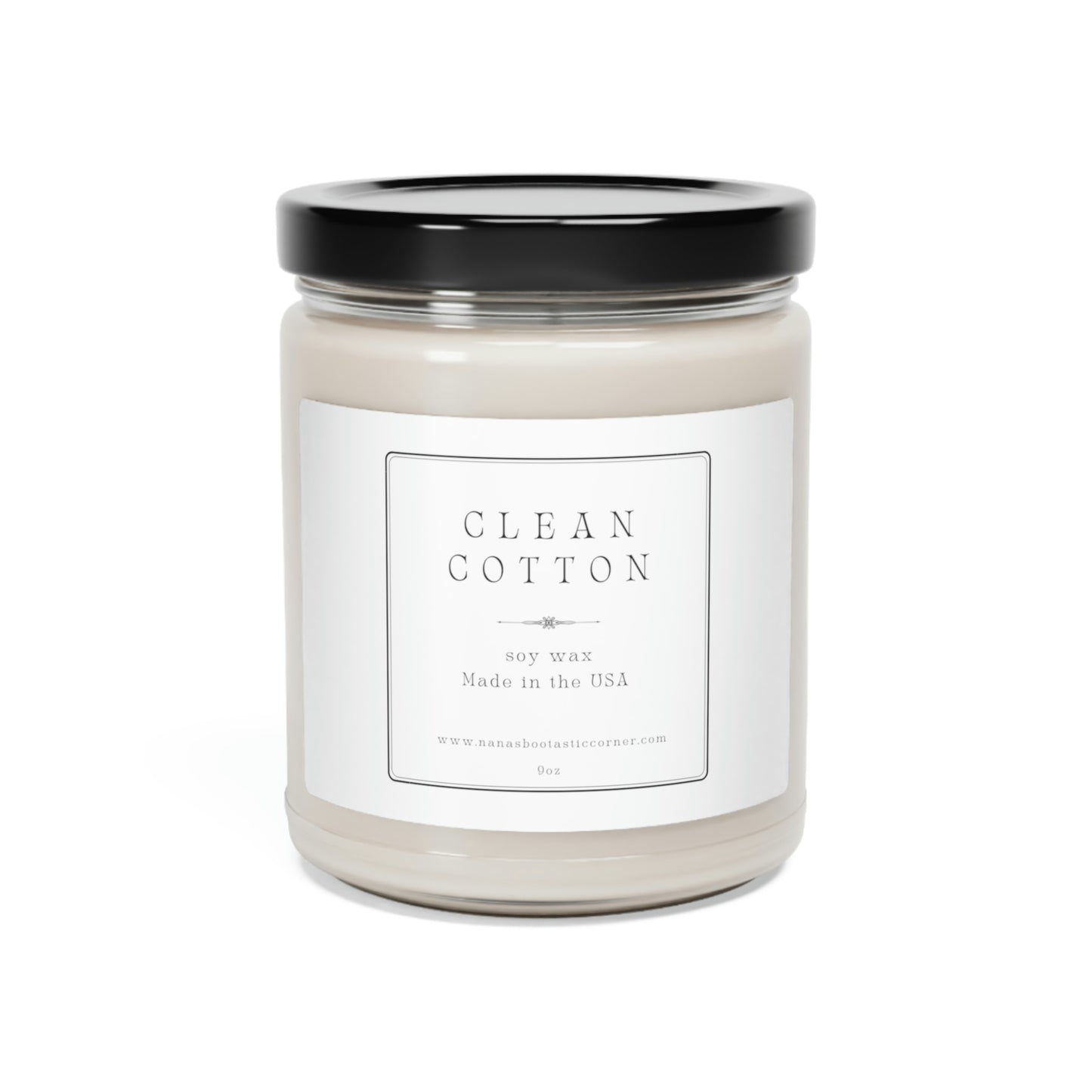 Clean Cotton, Scented Soy Candle, 9oz