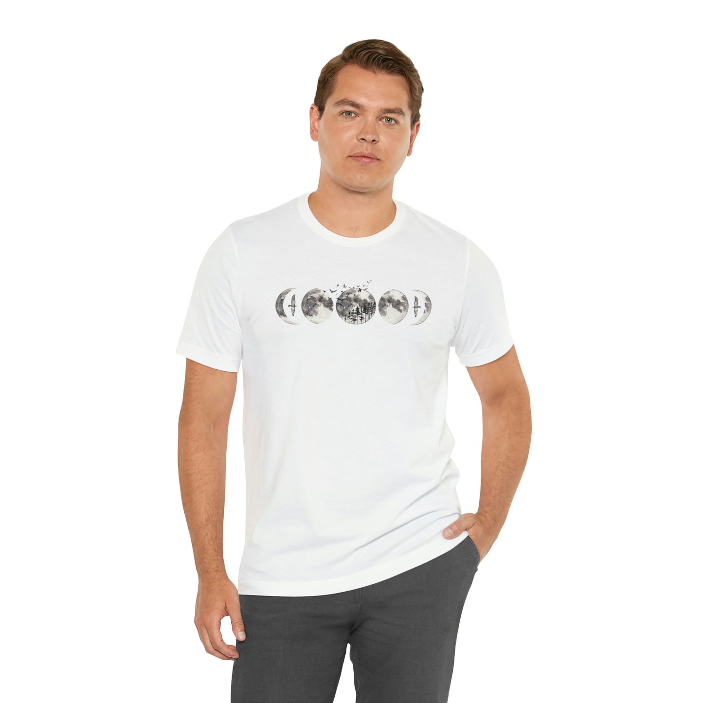 Moon Phases Print, Jersey Short Sleeve Tee