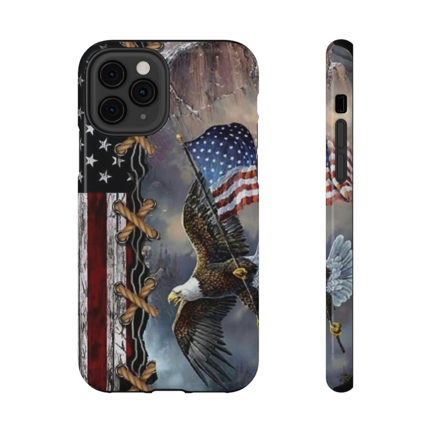 American Flag Eagle Print Impact-Resistant Cases