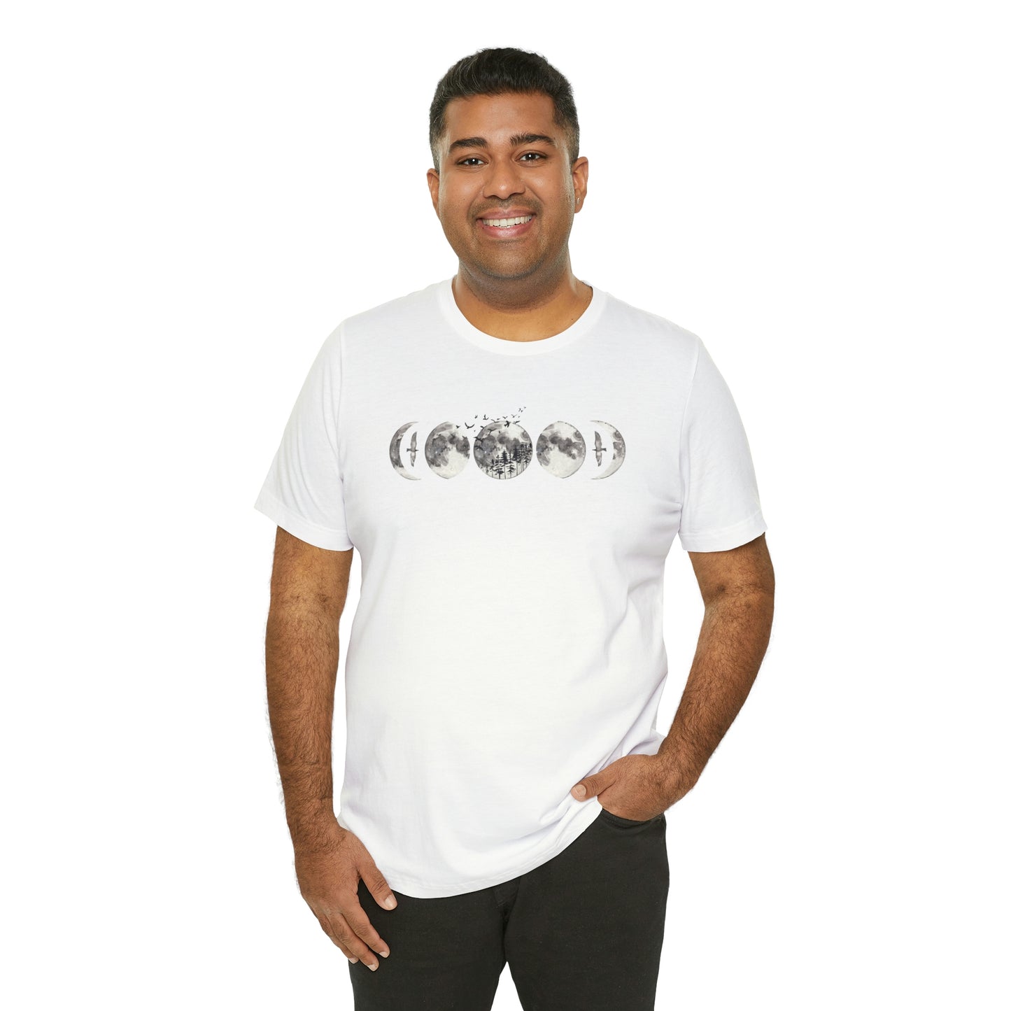 Moon Phases Print, Jersey Short Sleeve Tee
