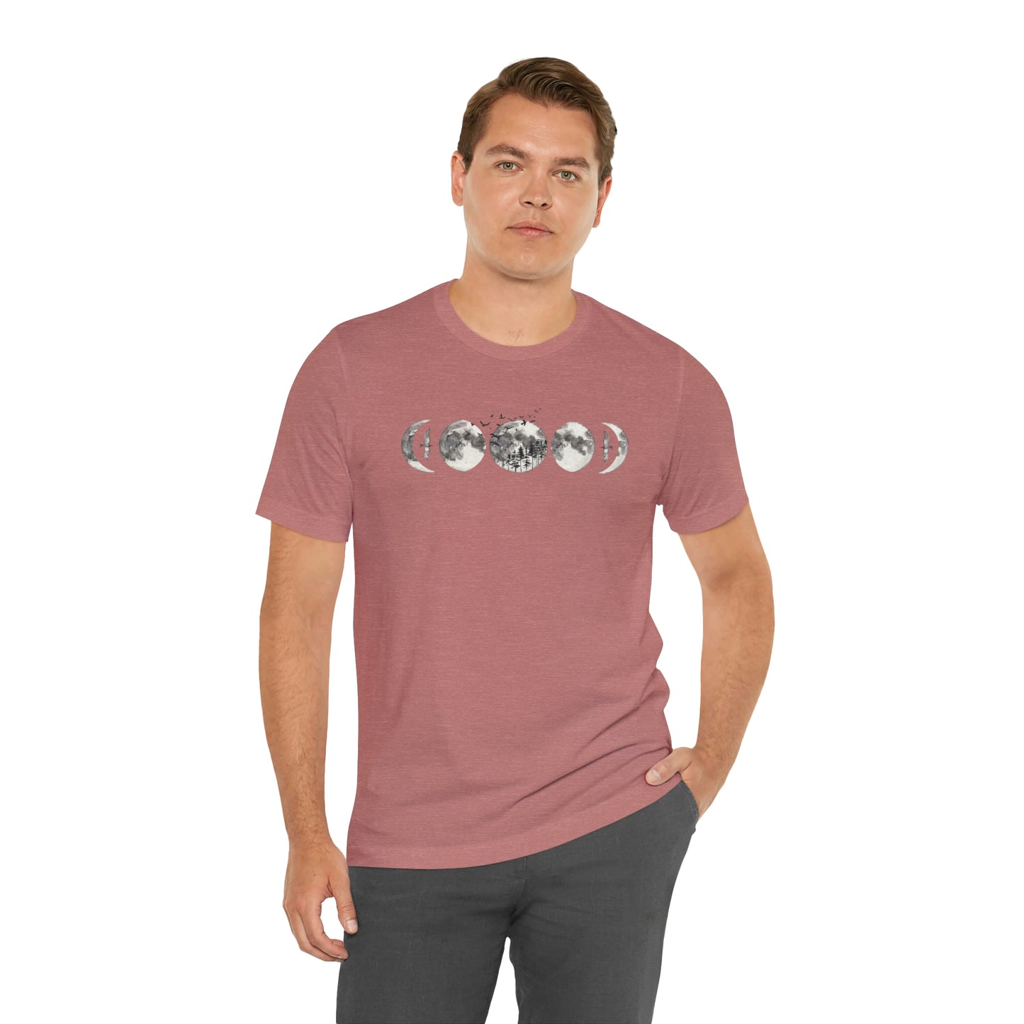 Moon Phases Print, Jersey Short Sleeve Tee