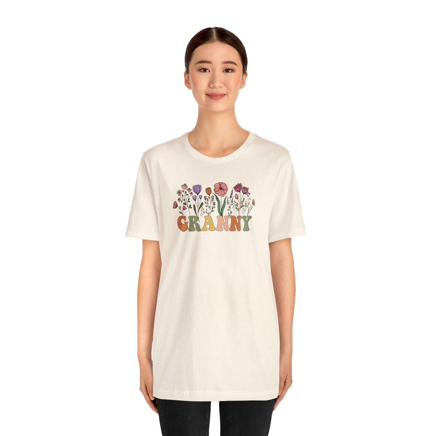 Granny Print Jersey Short Sleeve Tee