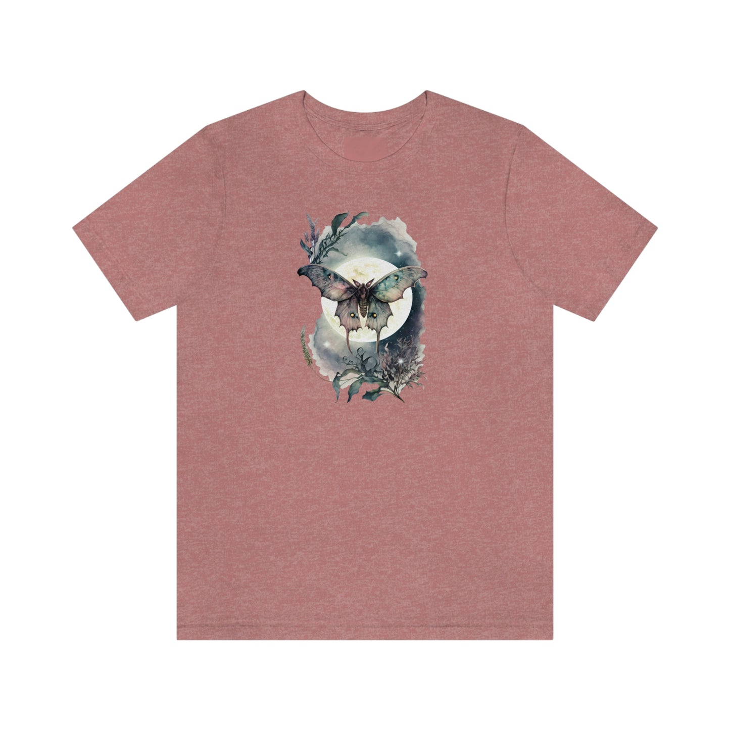 Moth Moonlight Print, Jersey Short Sleeve Tee