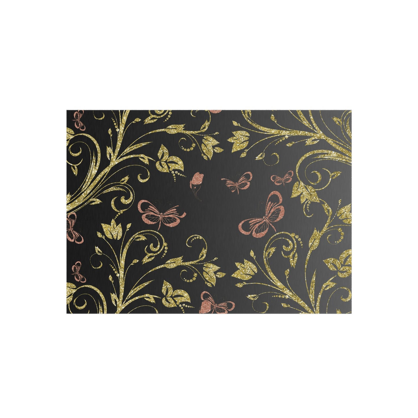 Butterfly Print Outdoor Rug