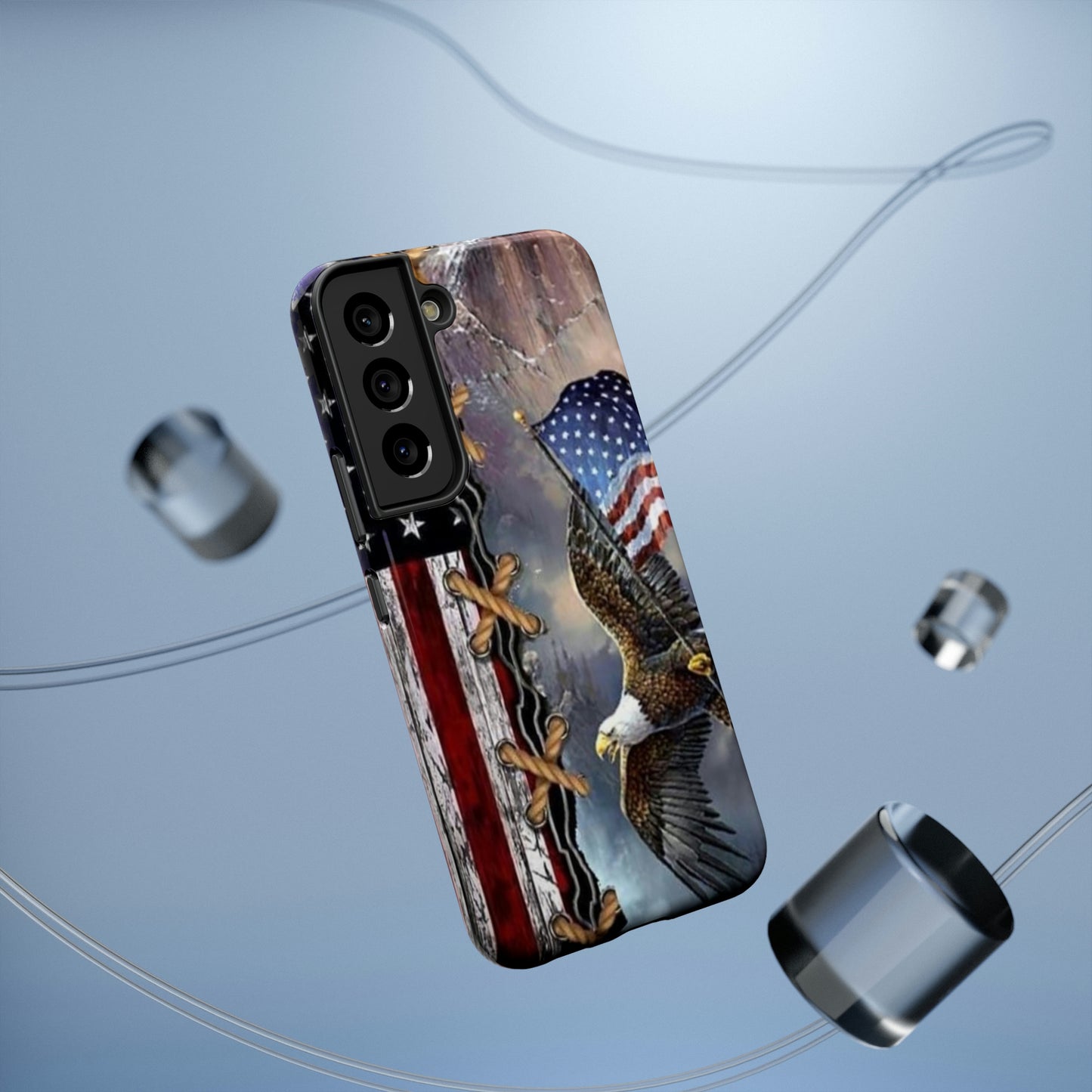 American Flag Eagle Print Impact-Resistant Cases