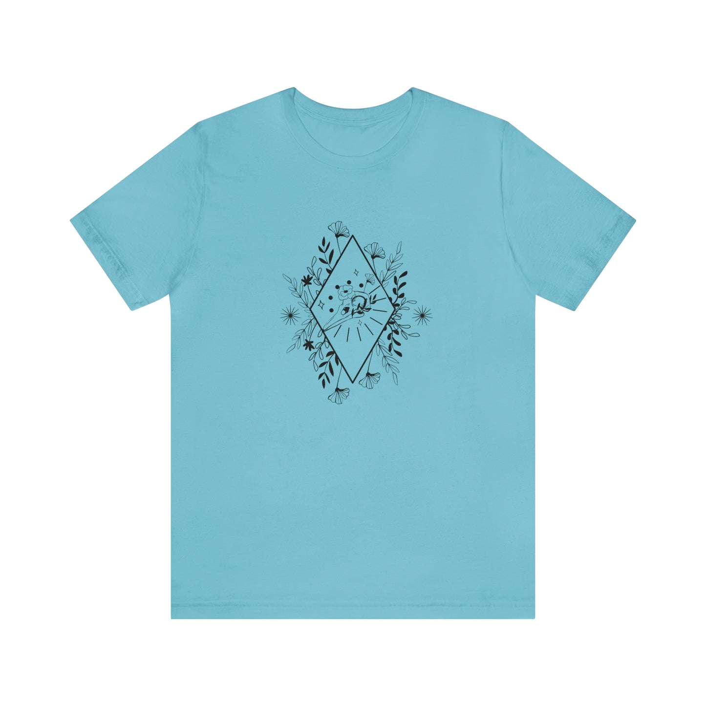 Bird Skull Print Jersey Short Sleeve Tee