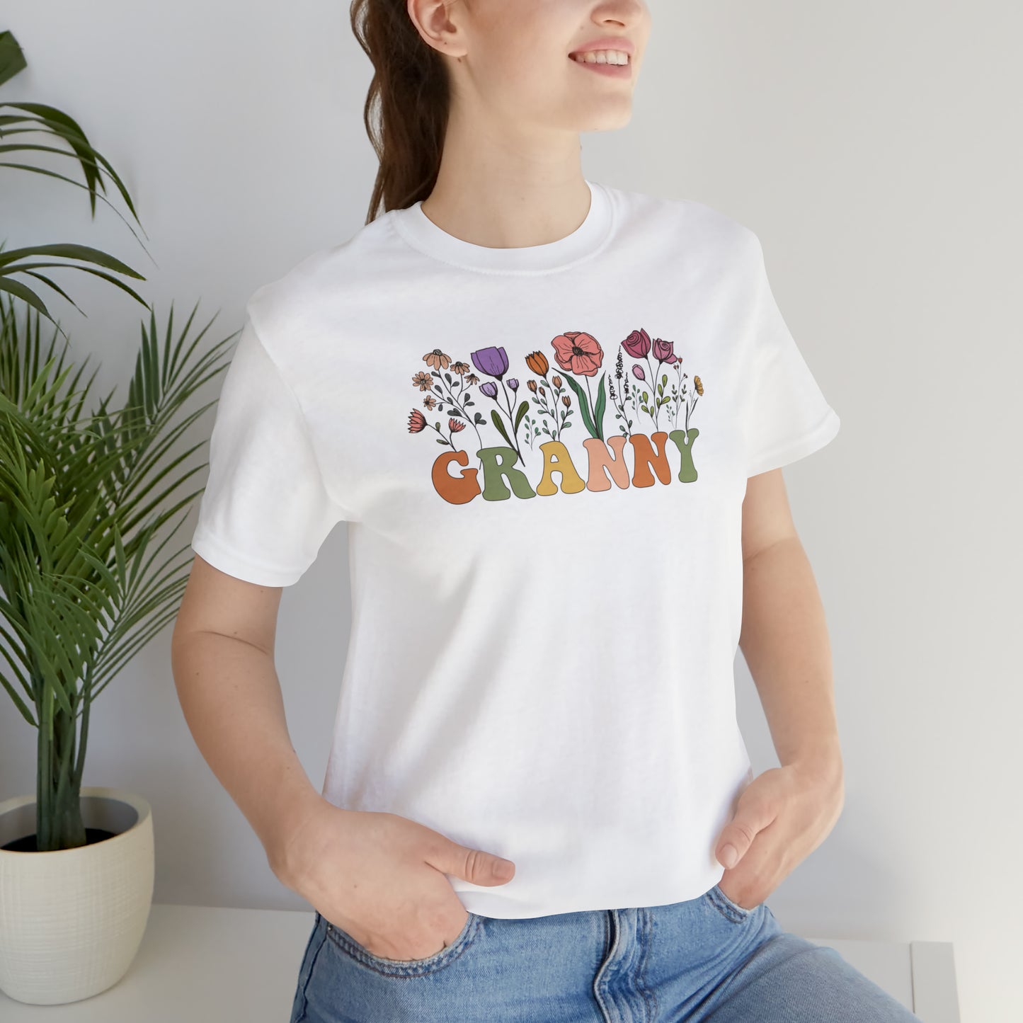 Granny Print Jersey Short Sleeve Tee